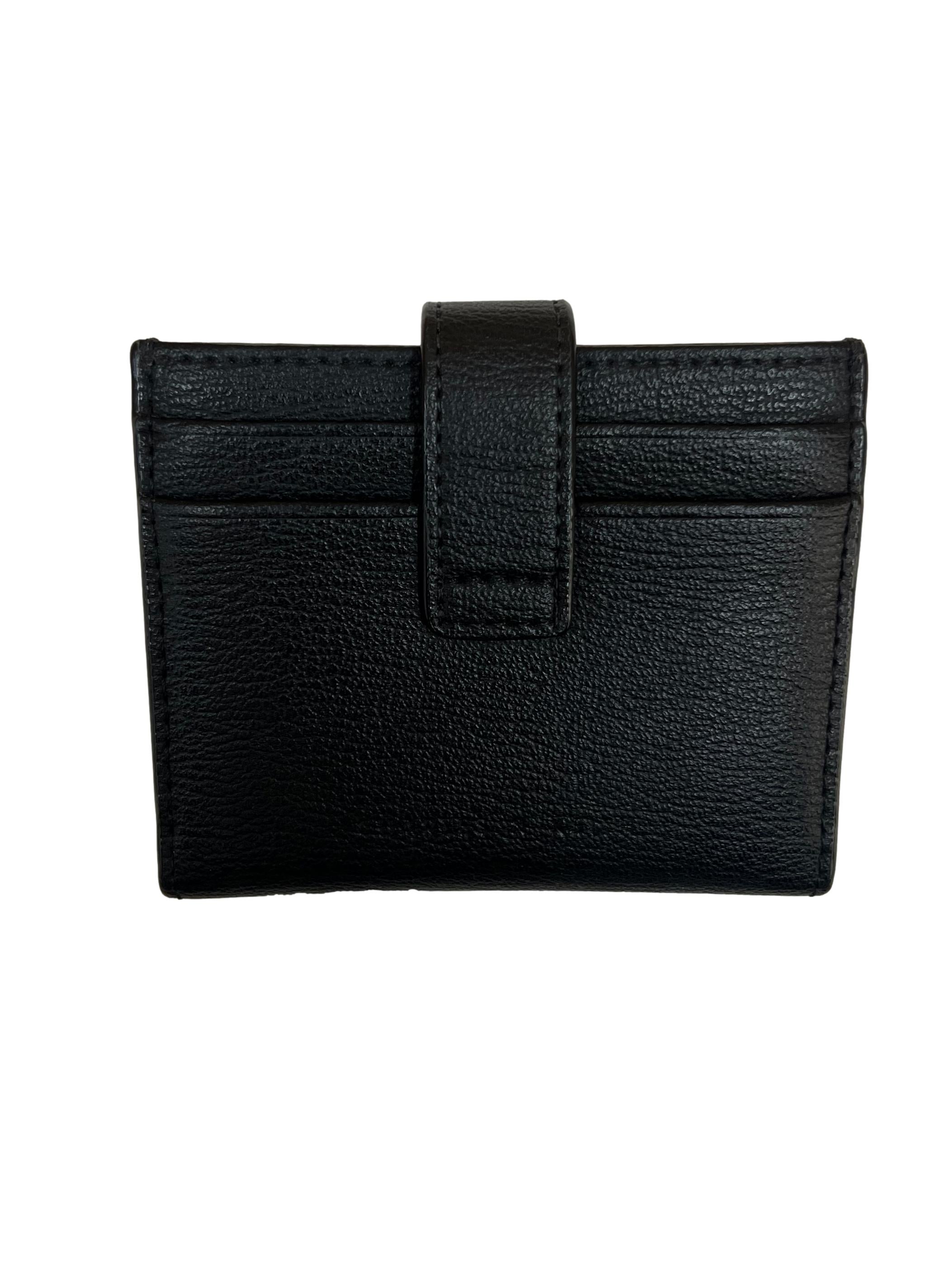 Black Snap Button Card Holder