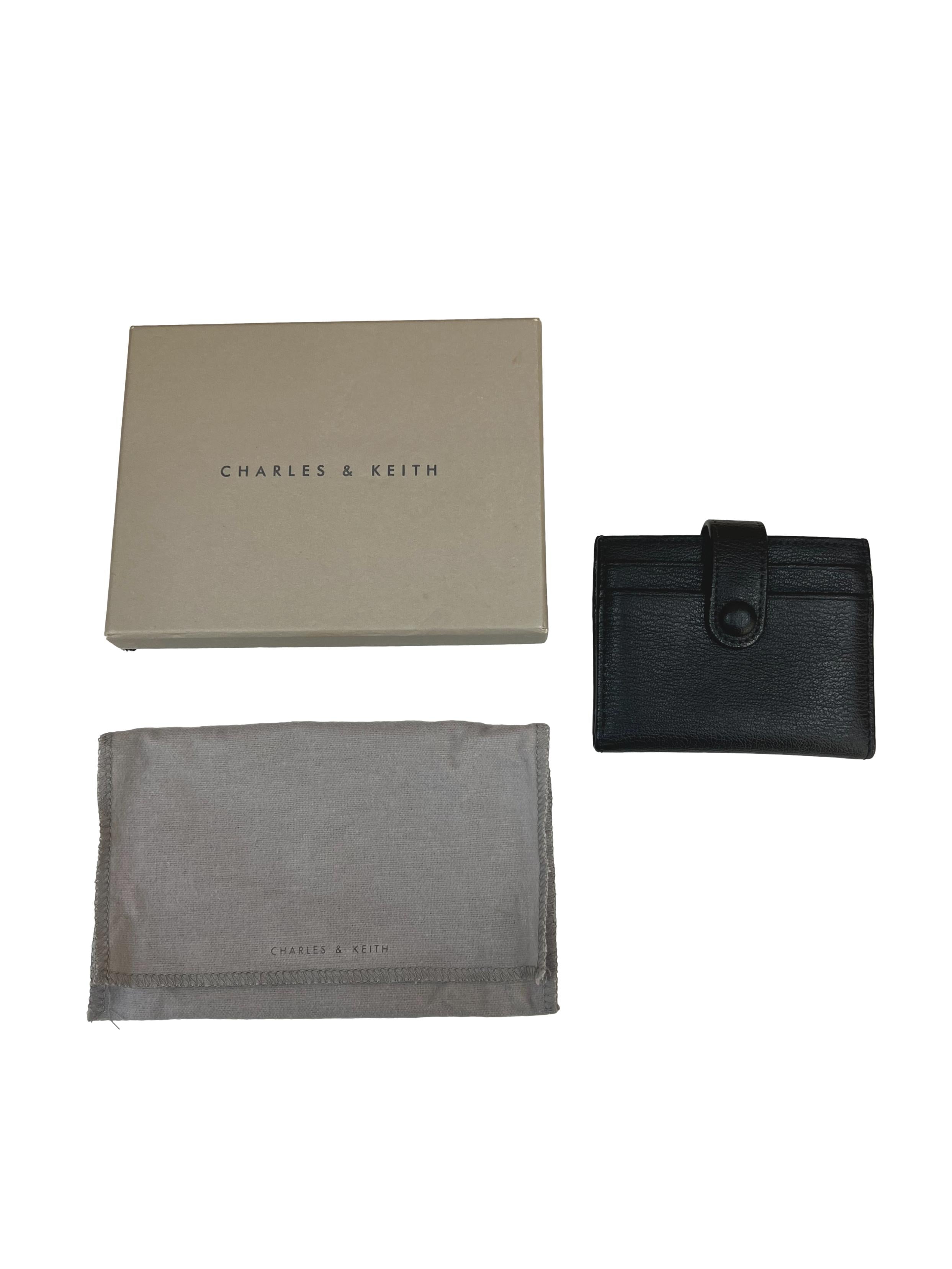 Black Snap Button Card Holder