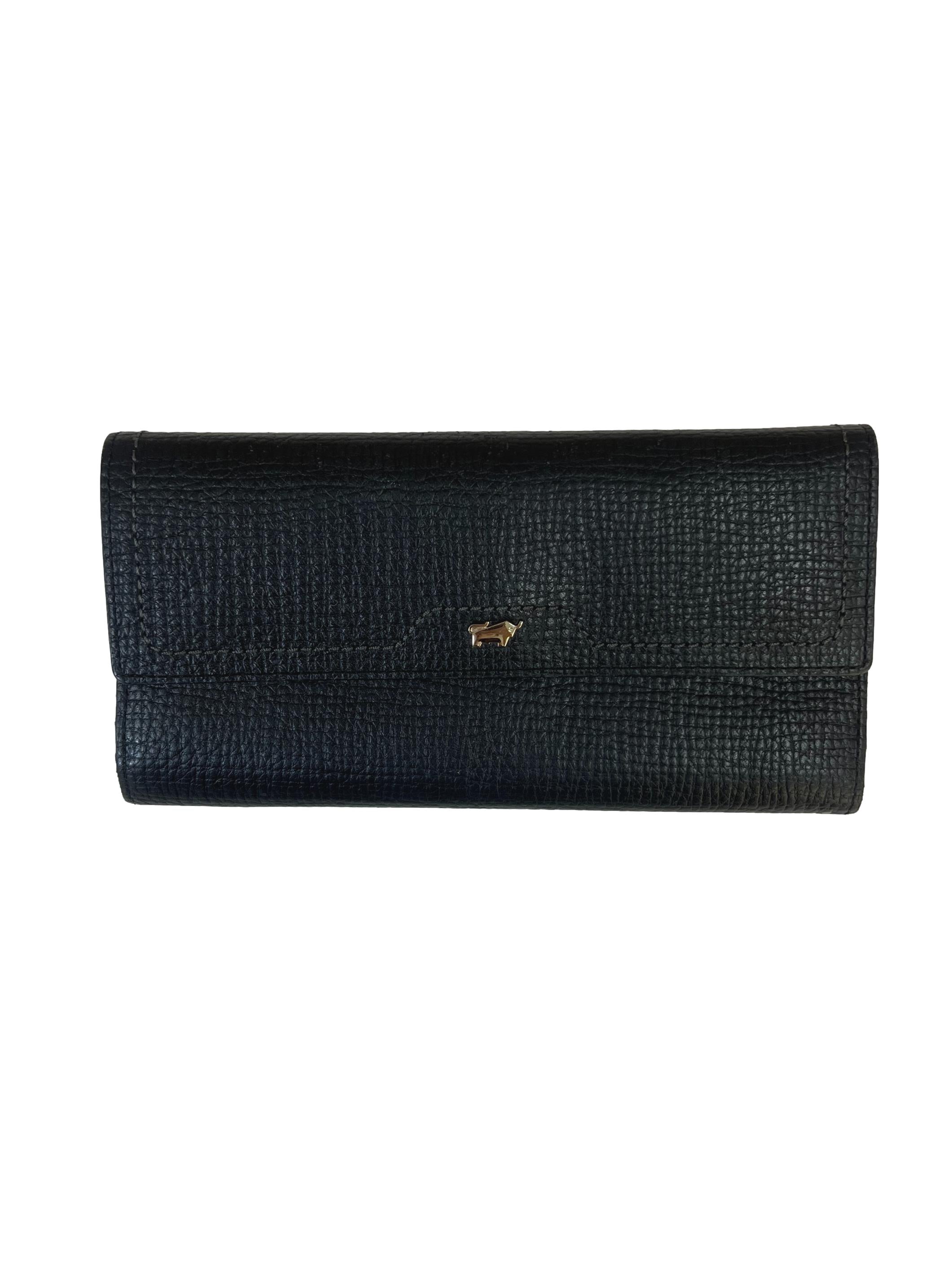 Black Snap Long Wallet