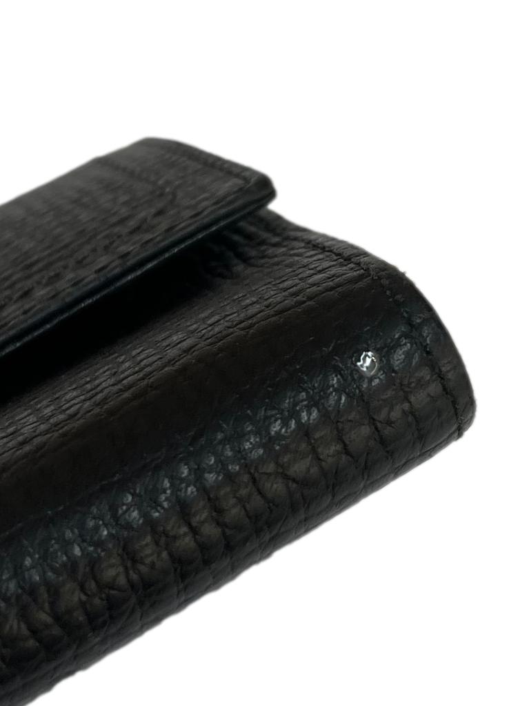 Black Snap Long Wallet