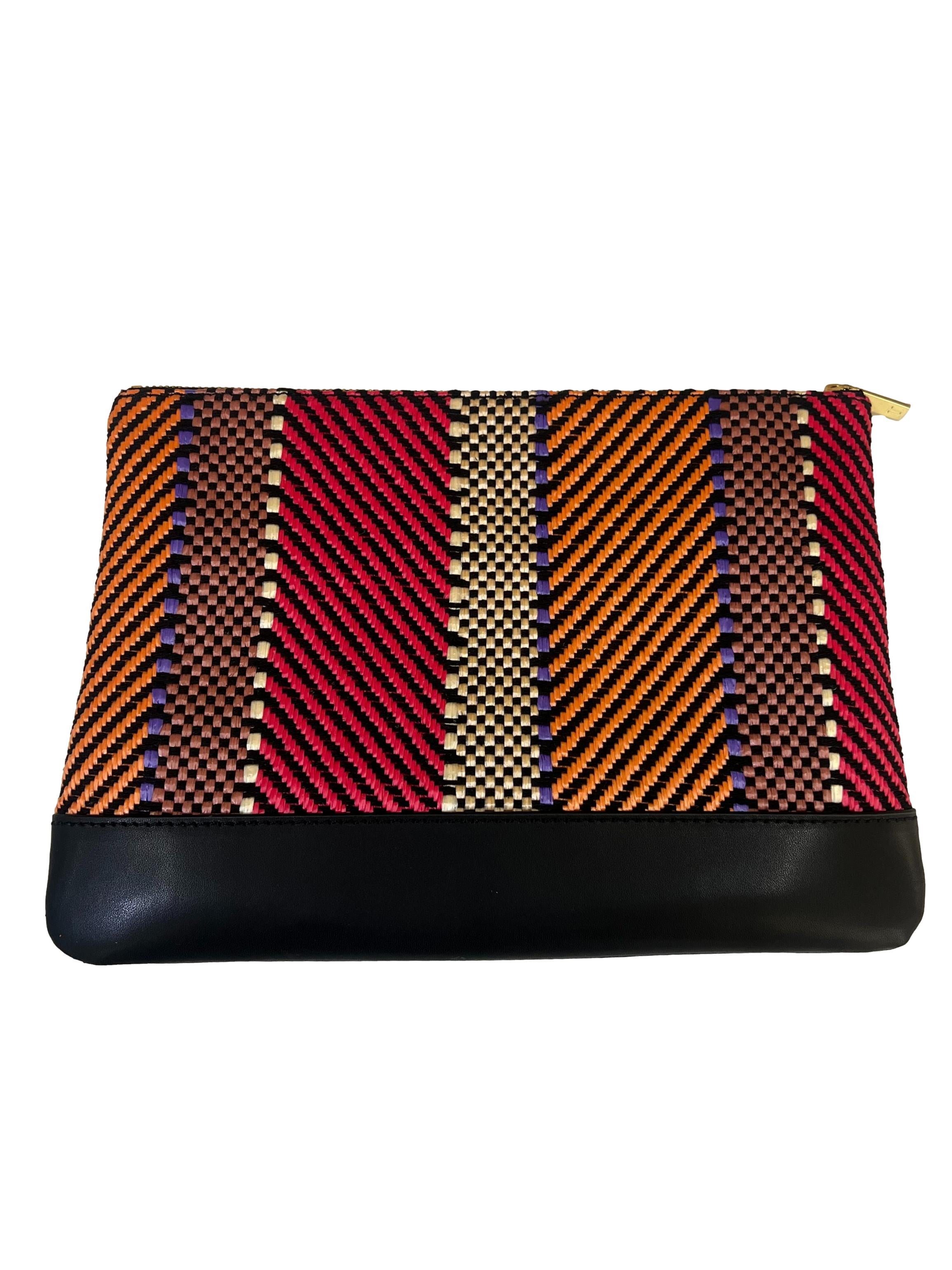 Multicolor Woven Clutch