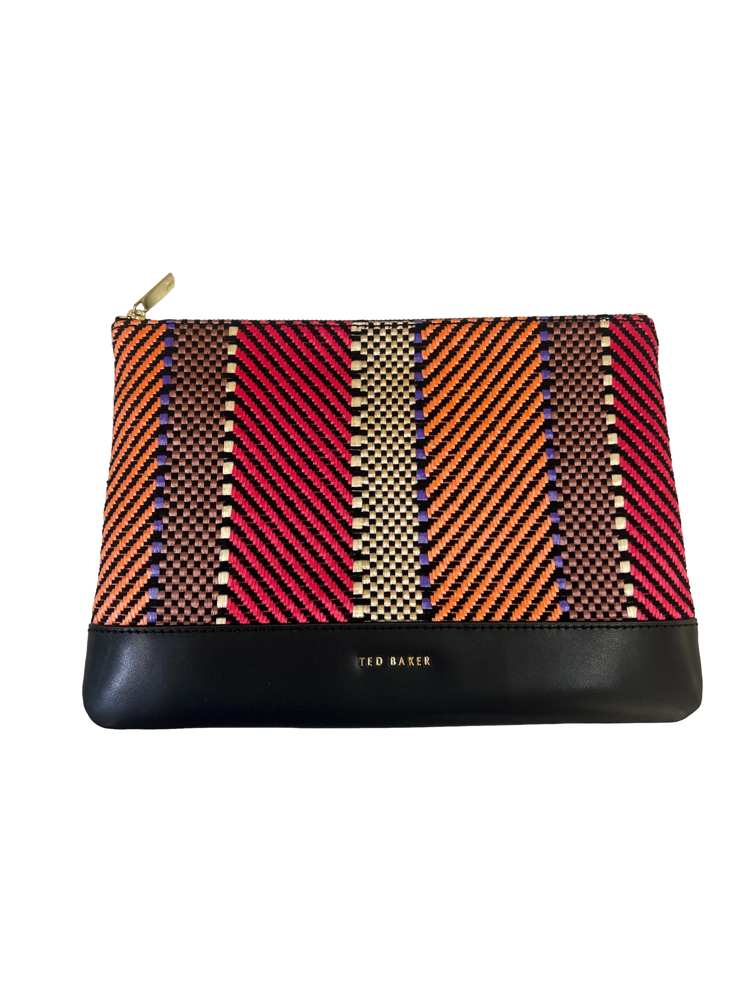 Multicolor Woven Clutch