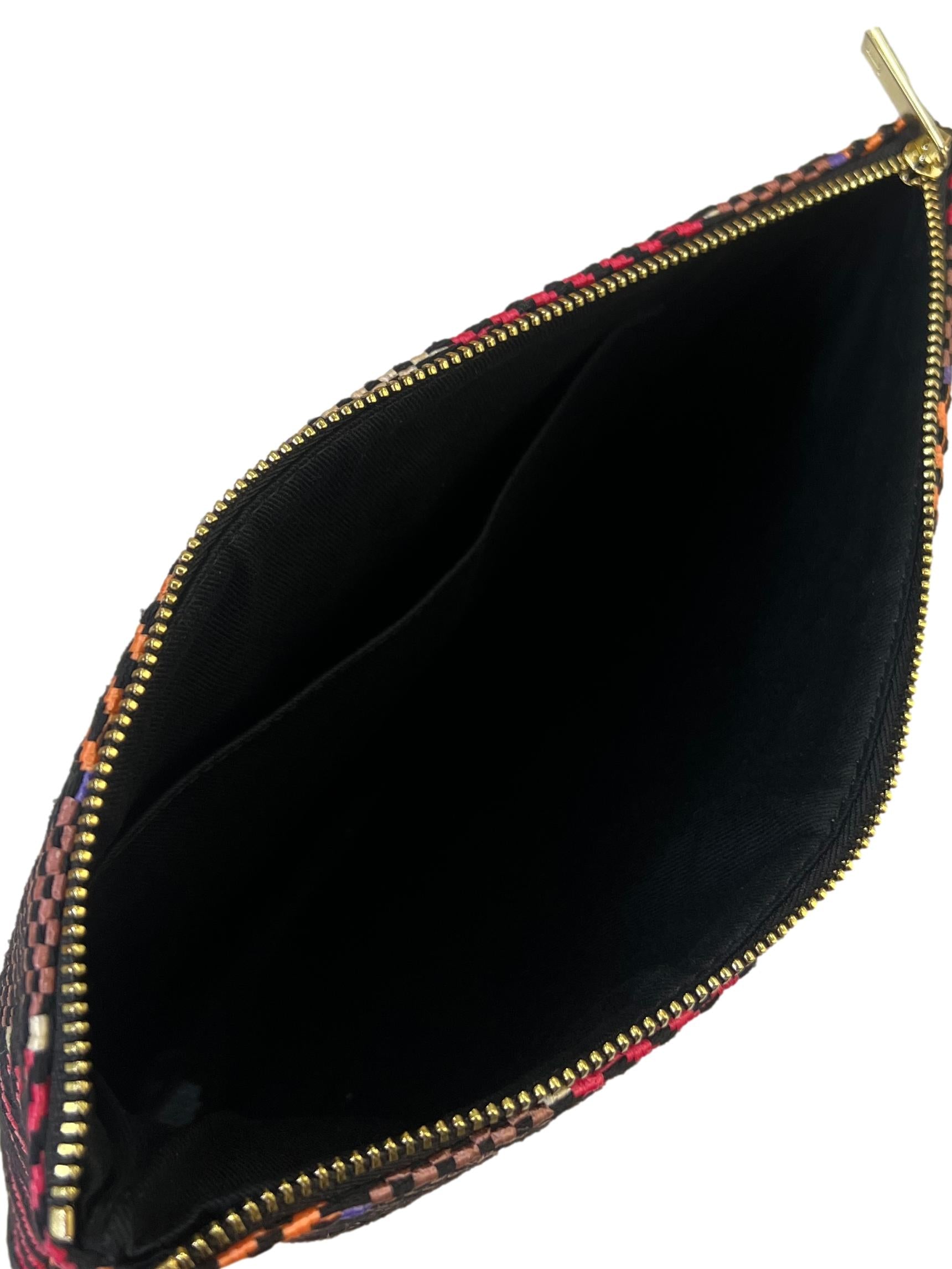 Multicolor Woven Clutch
