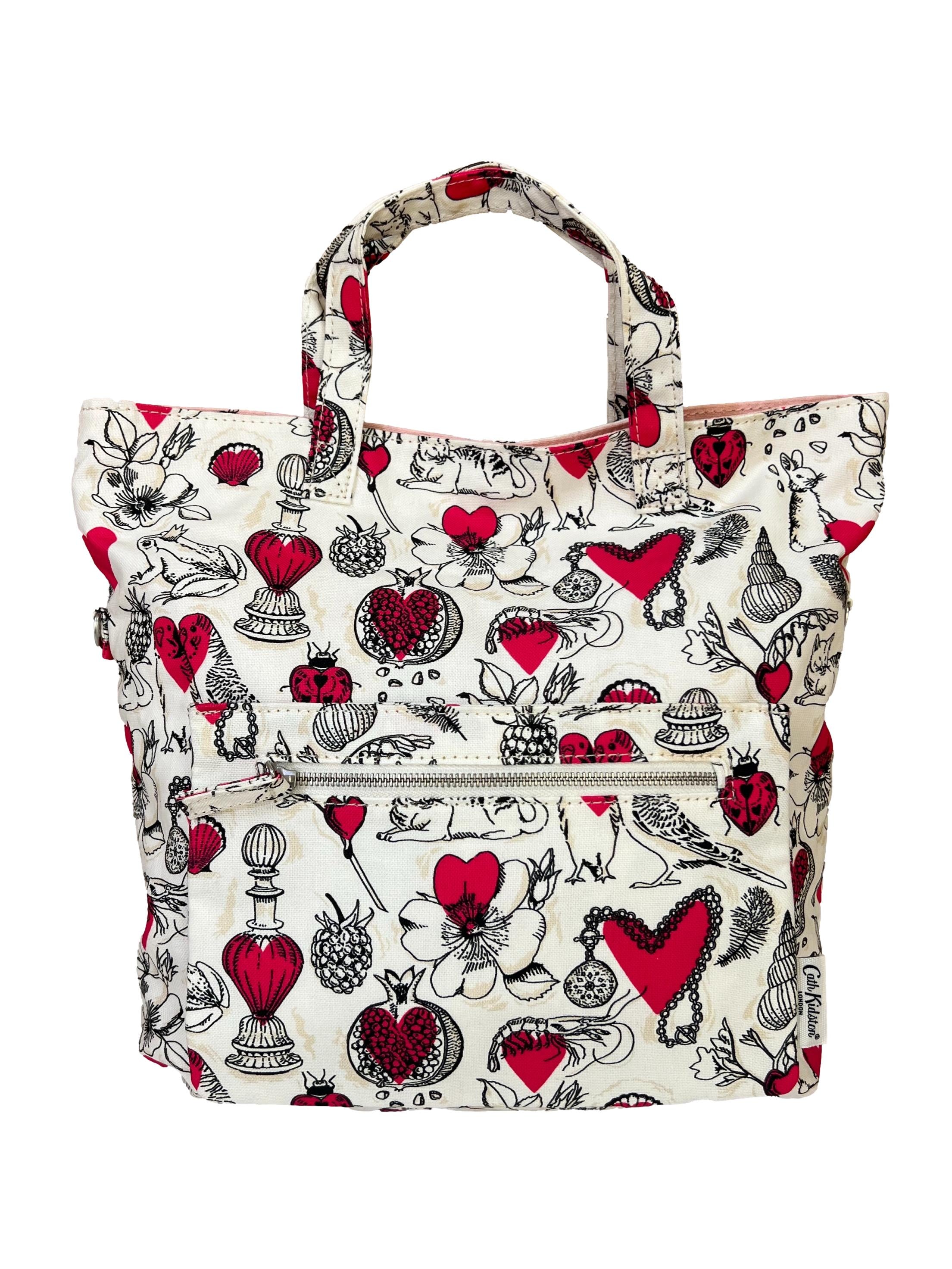 White Shape My Heart Reversible Crossbody