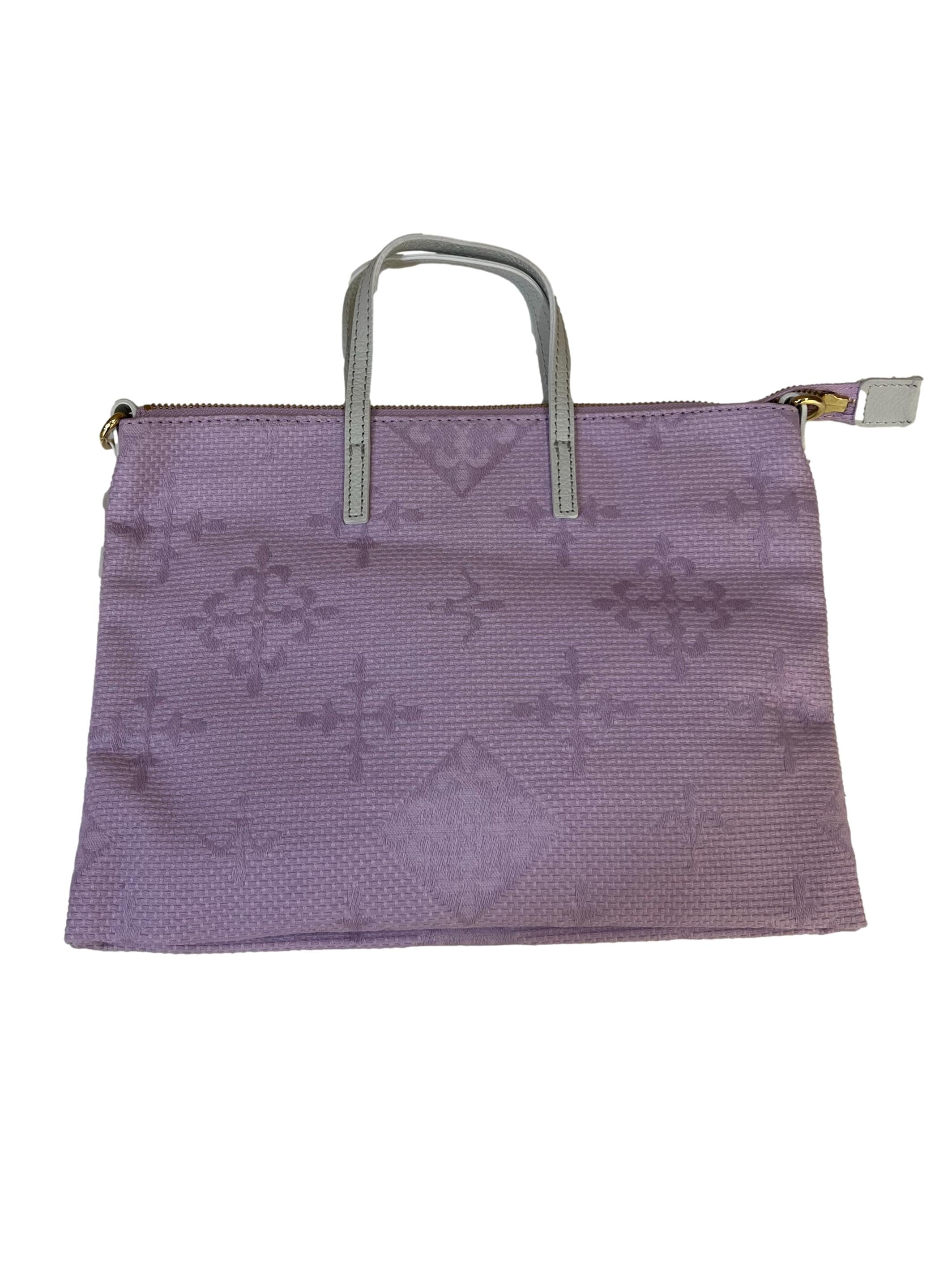 Periwinkle Purple Sashiko Jacquard 2 Way Tote Bag