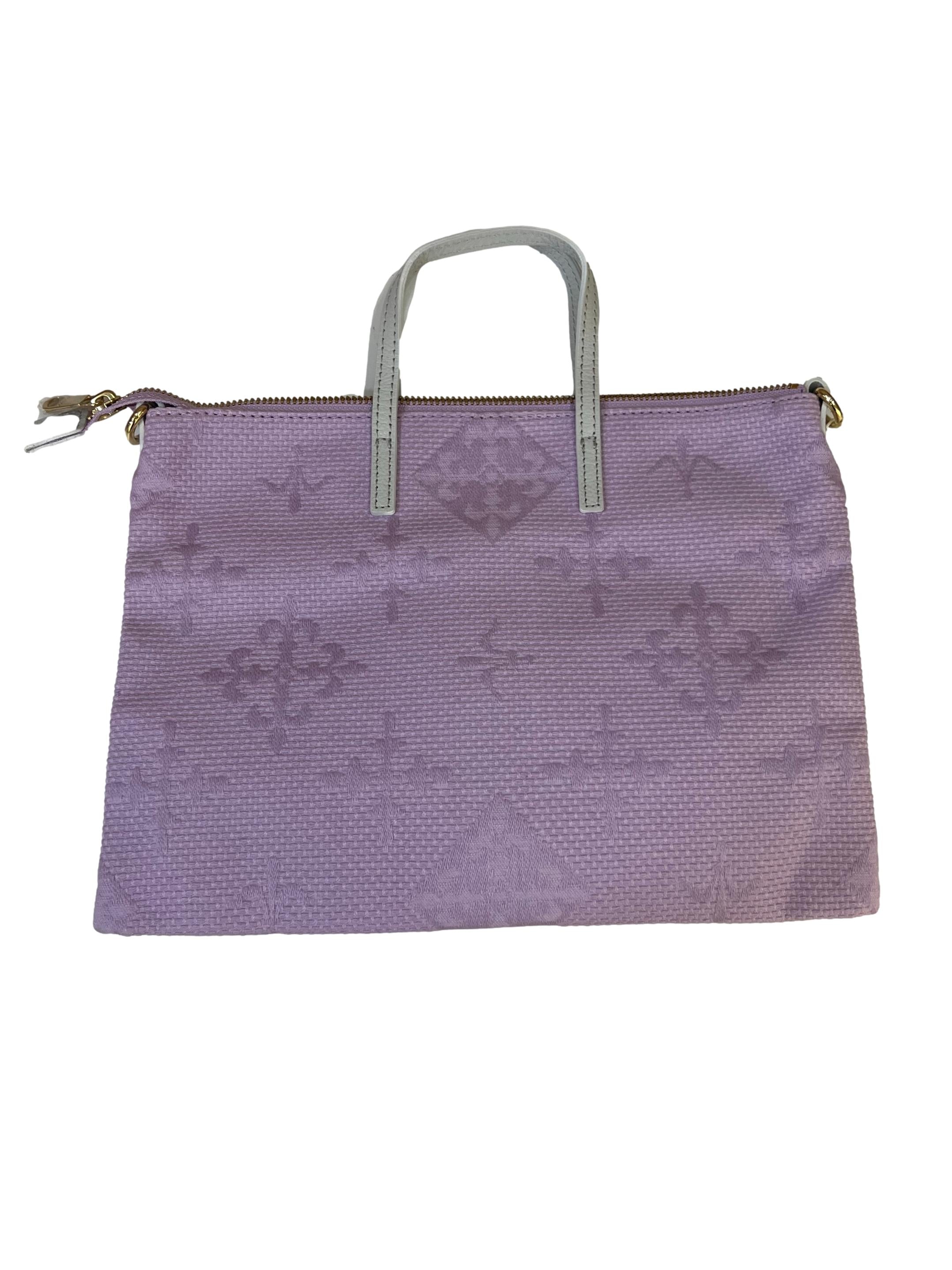 Periwinkle Purple Sashiko Jacquard 2 Way Tote Bag
