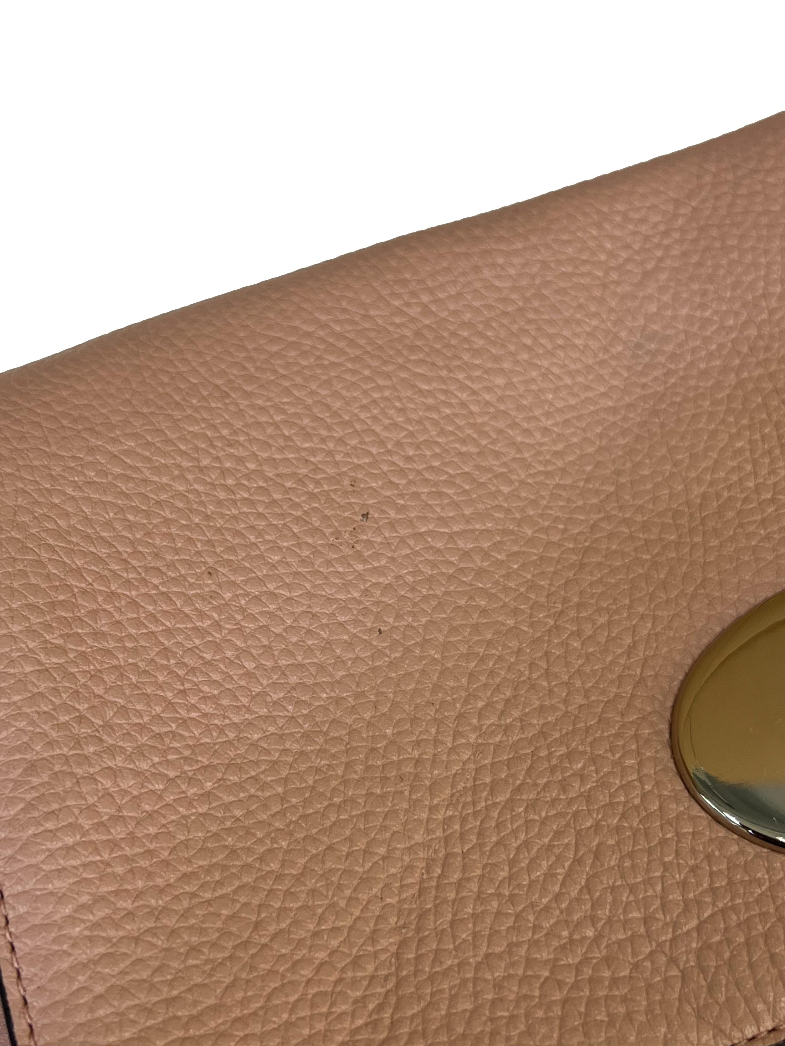 Pink Pebble Leather Crosstown Crossbody