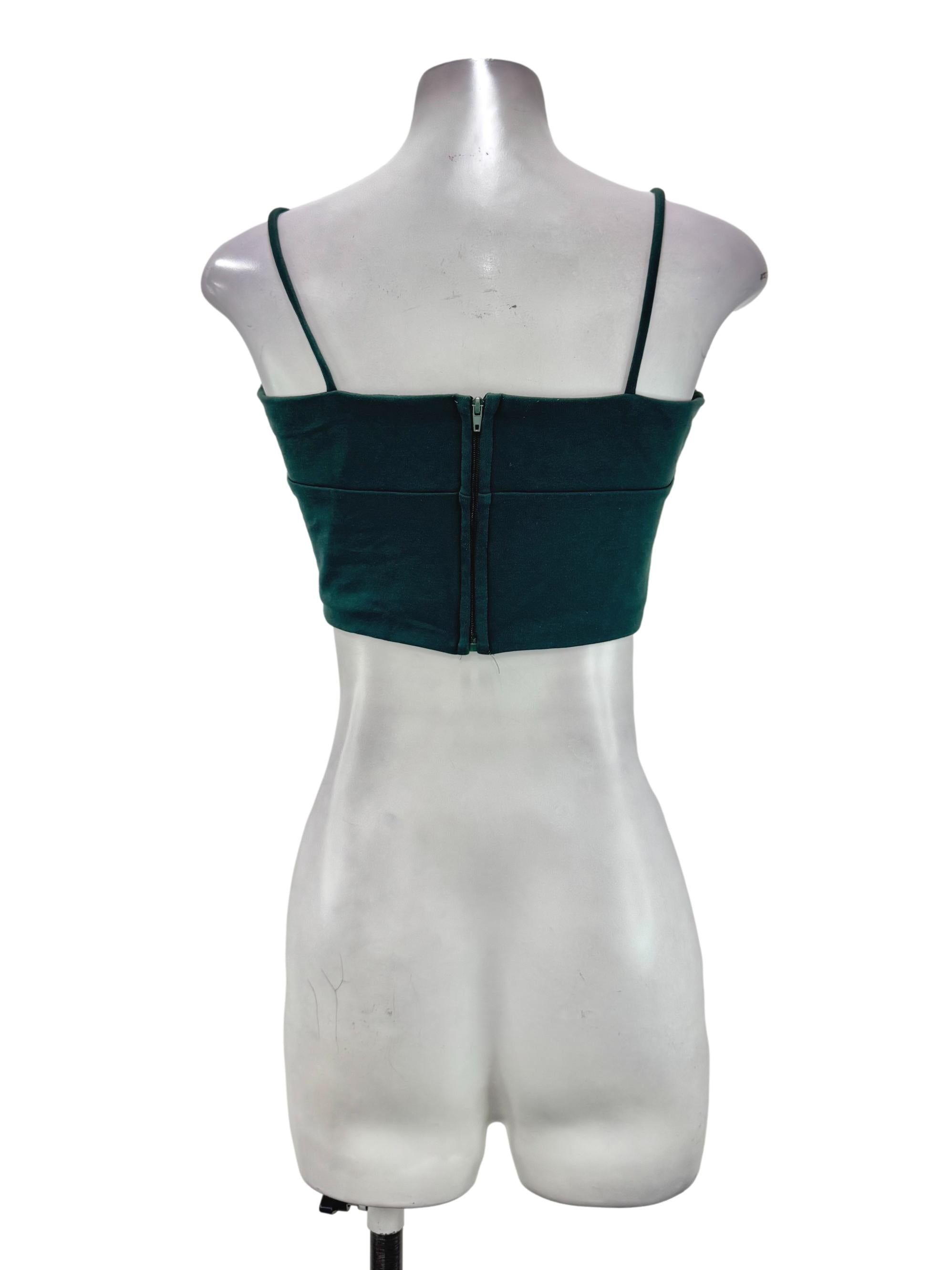 Emerald Green Cropped Bandeau Top