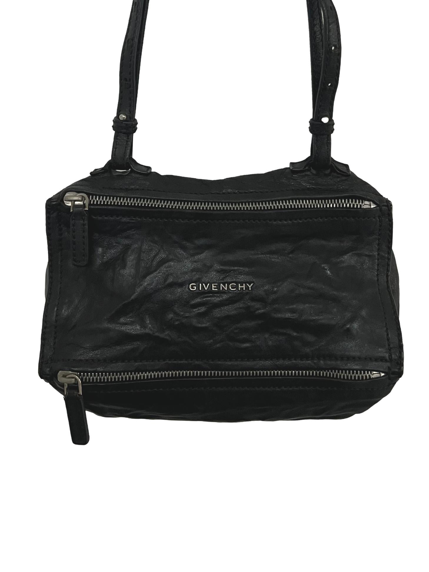 Black Leather Pandora Crossbody Bag CSN