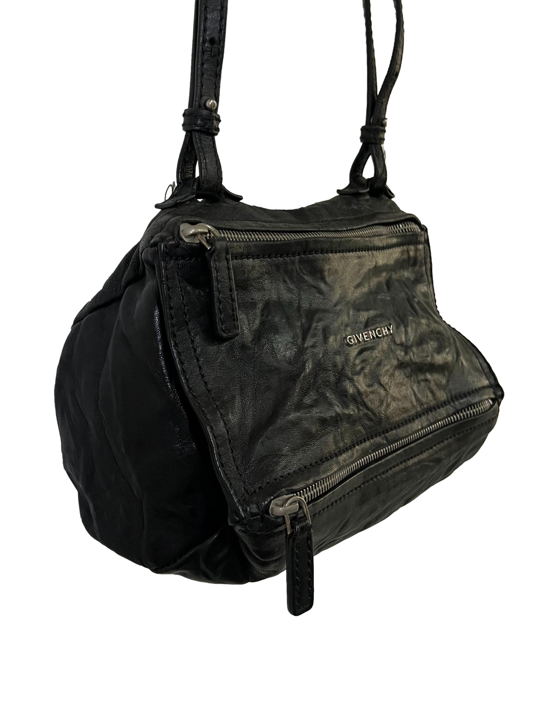 Black Leather Pandora Crossbody Bag CSN
