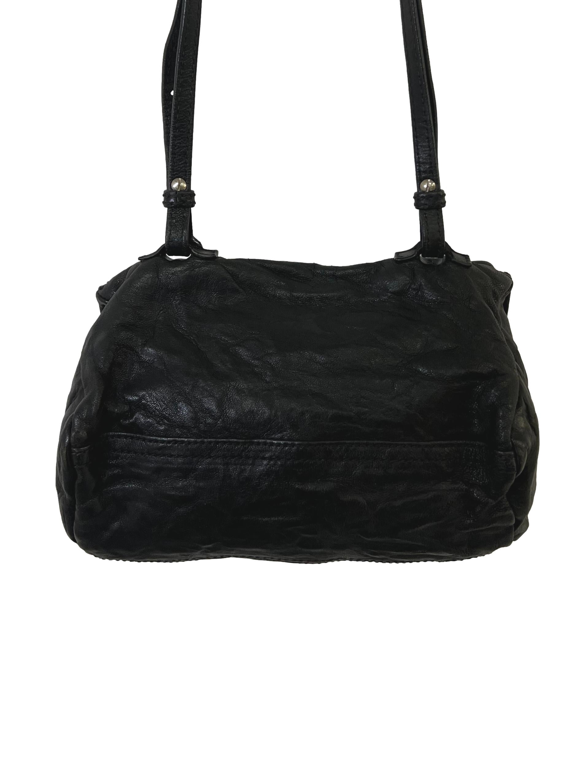 Black Leather Pandora Crossbody Bag CSN