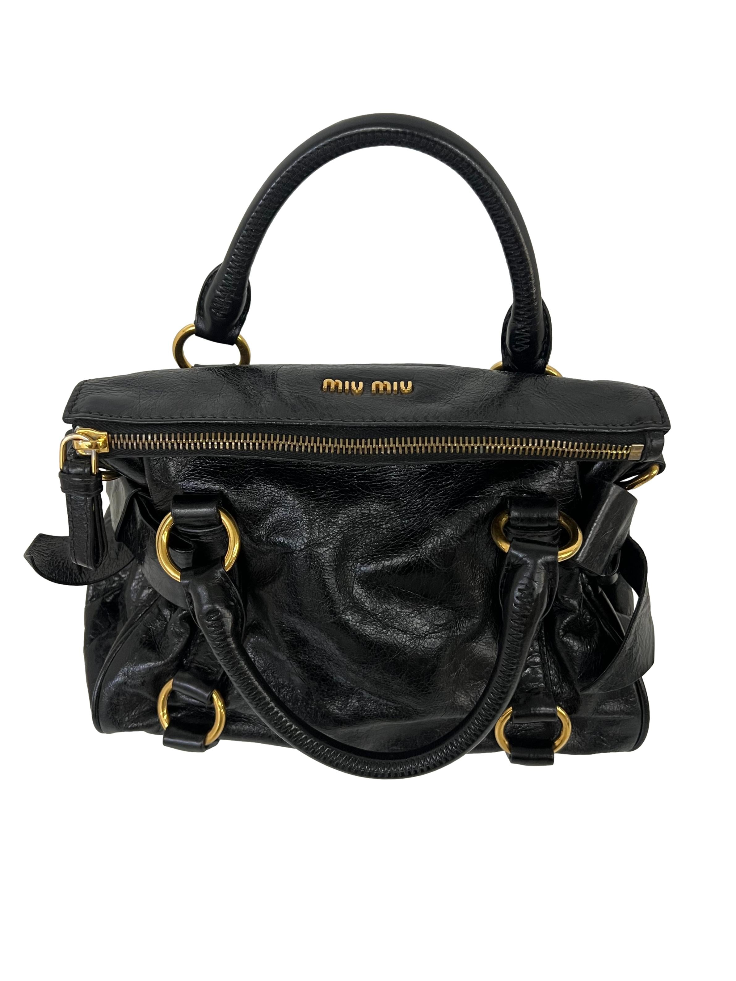 Black Leather Vitello Bag CSN
