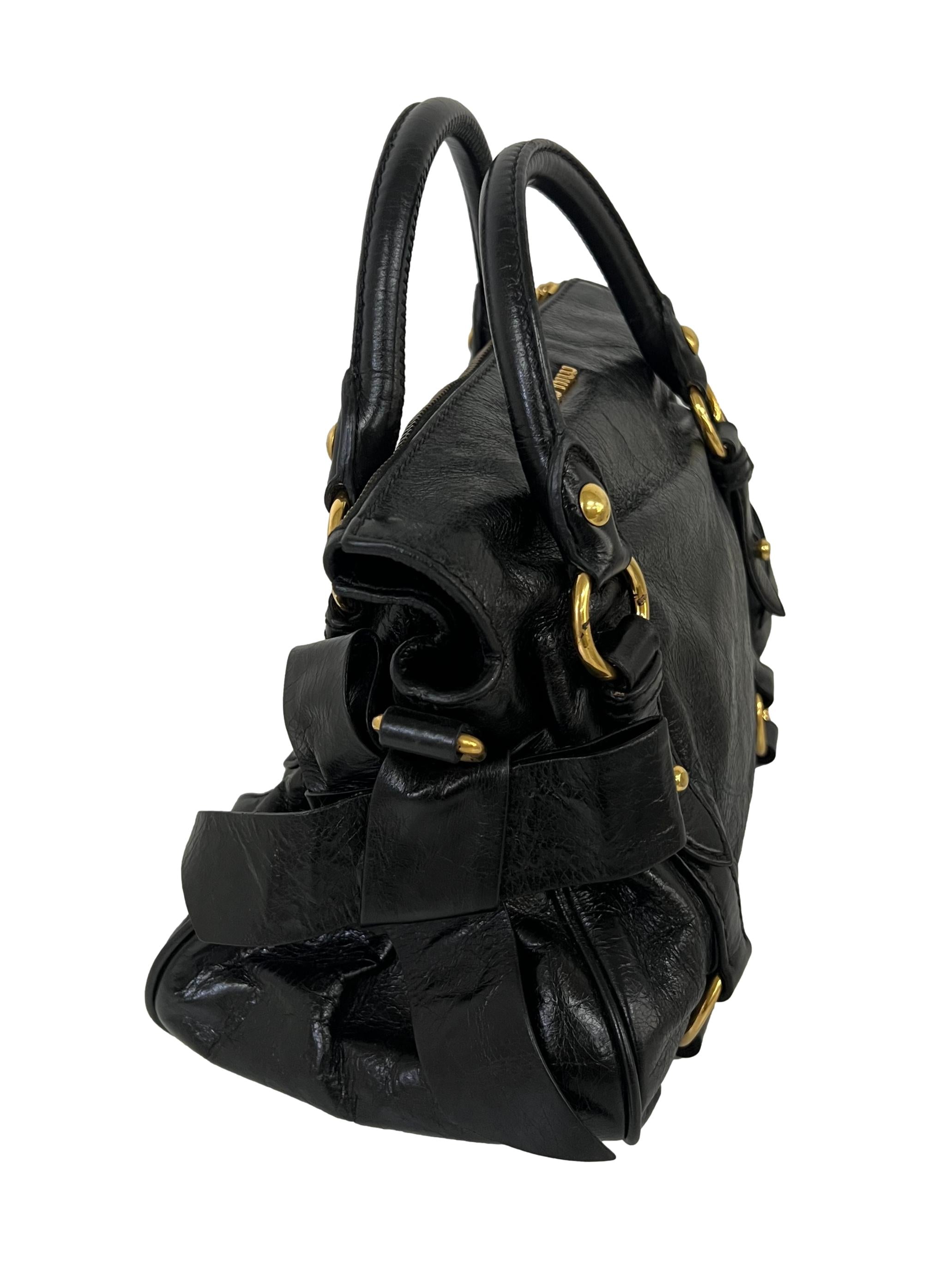 Black Leather Vitello Bag CSN