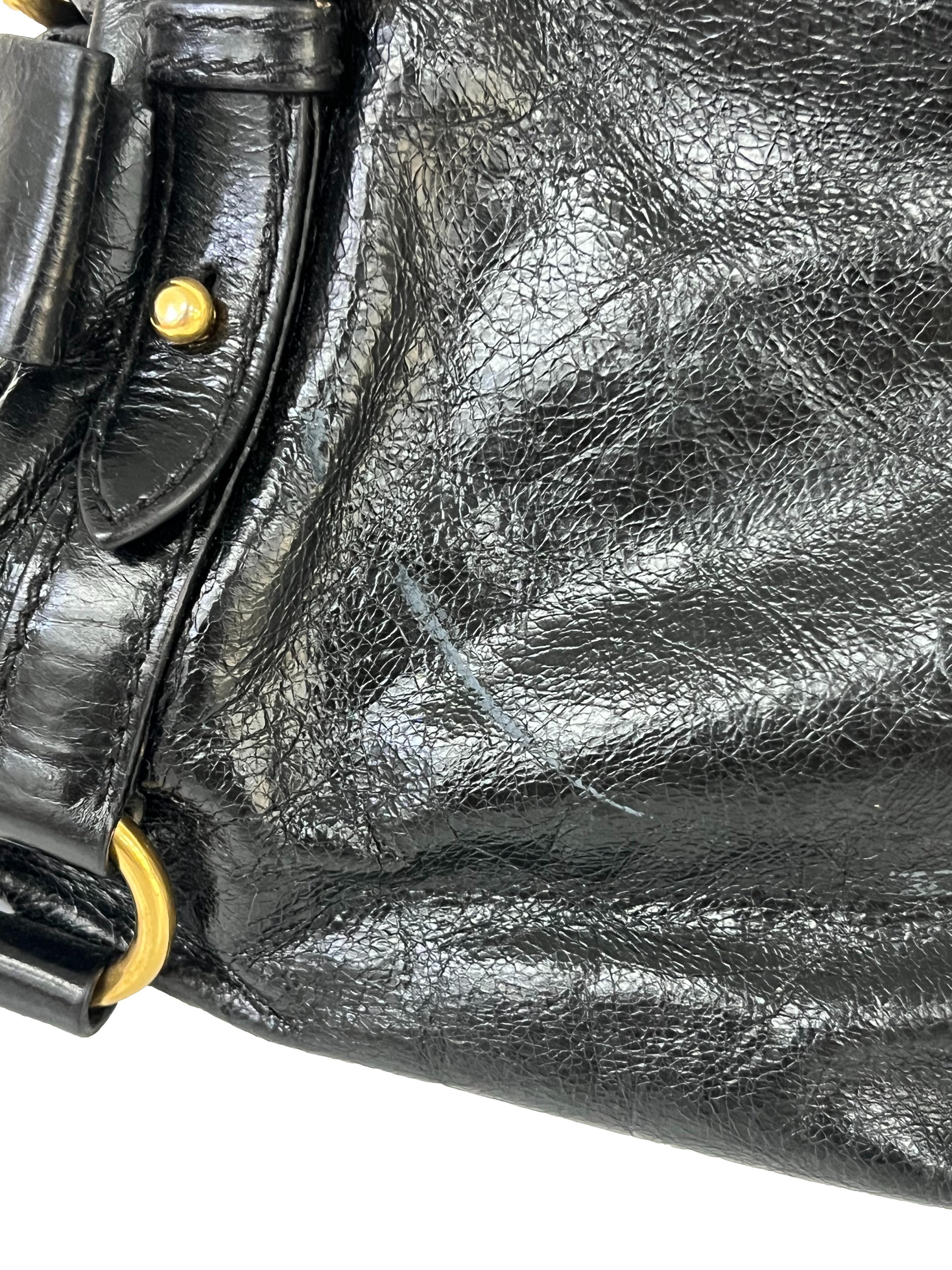 Black Leather Vitello Bag CSN