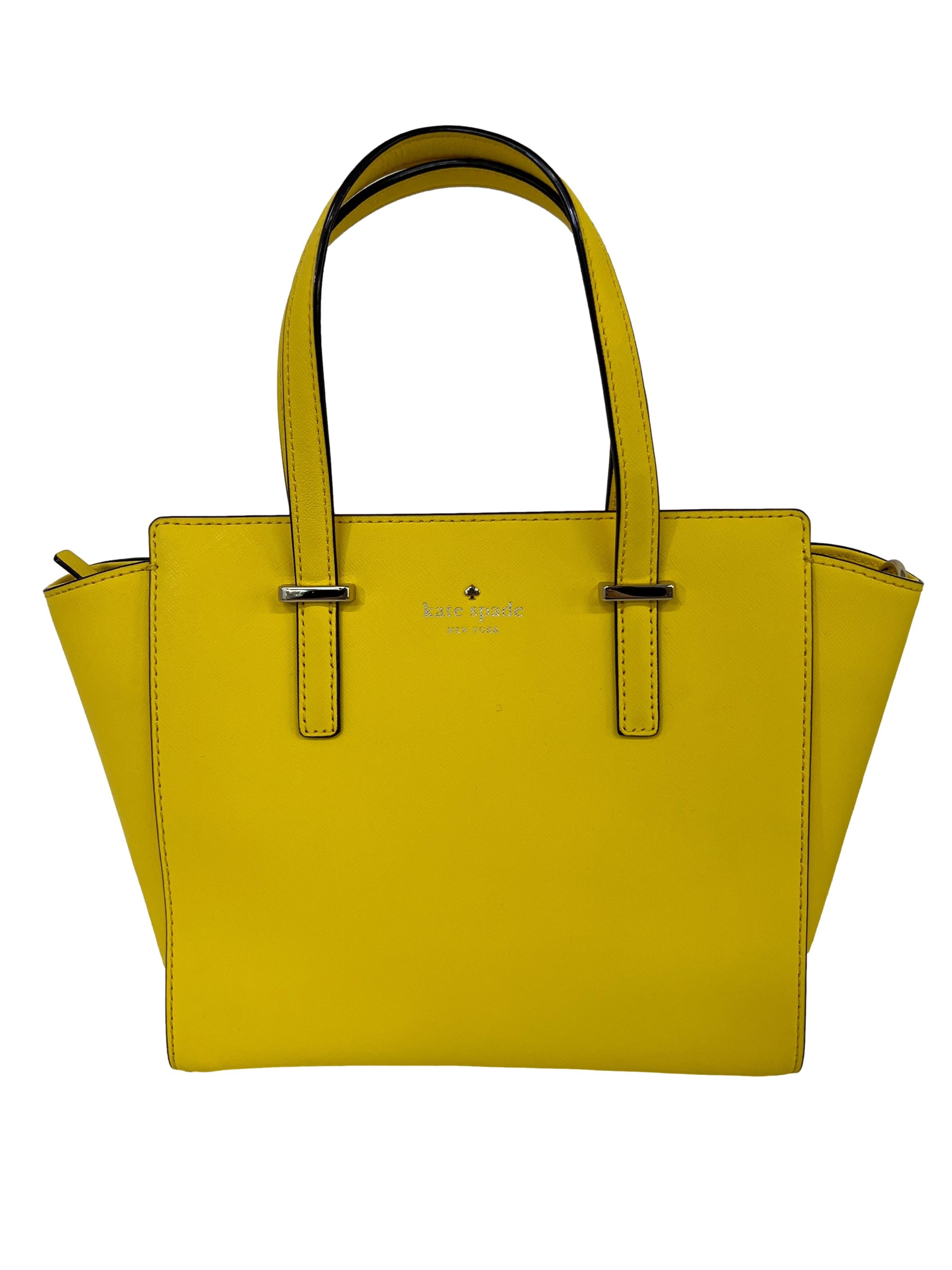 Yellow Leather Crossbody Bag CSN