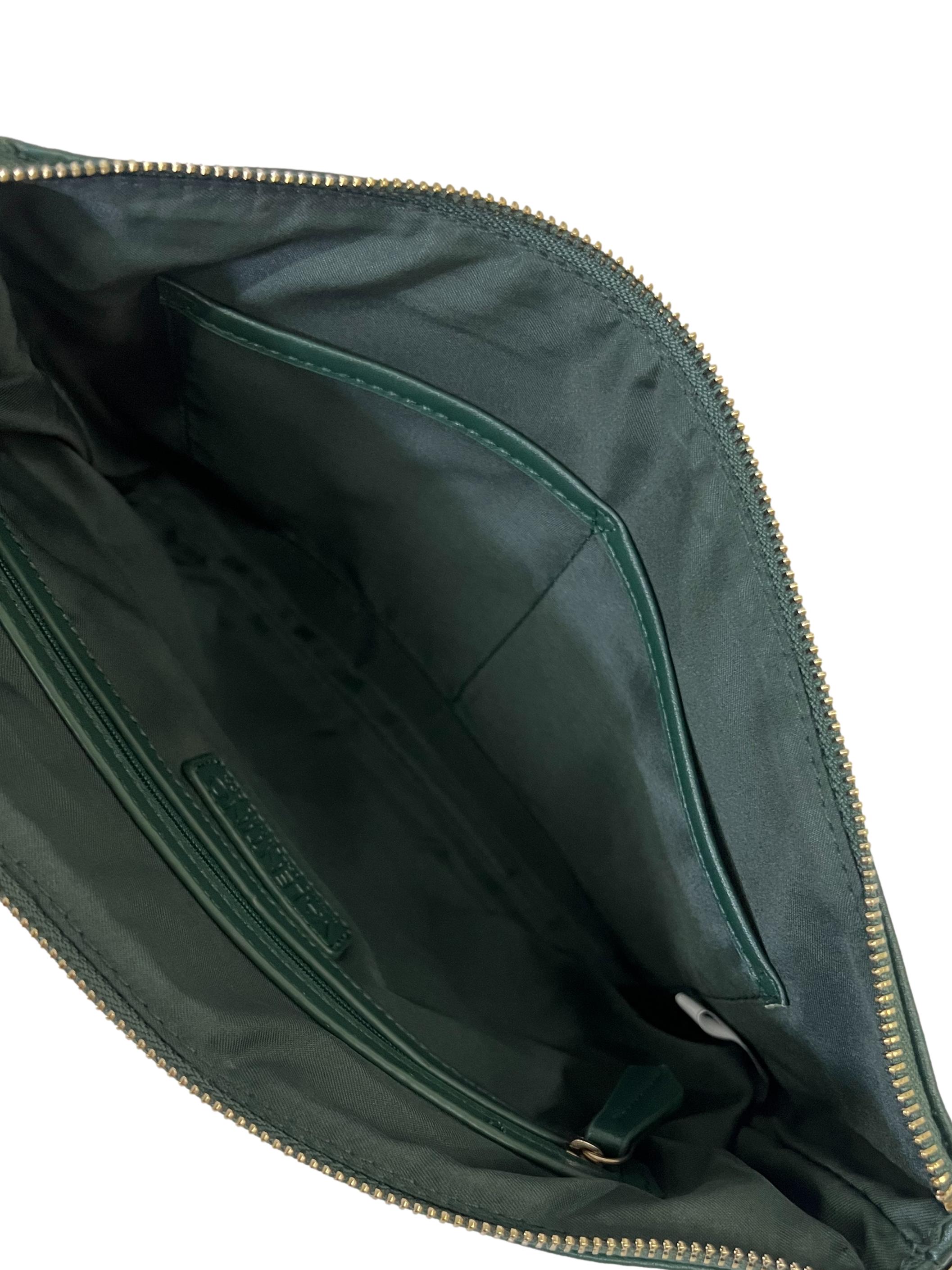 Green Leather Tracolla Con Catenella Crossbody Bag CSN