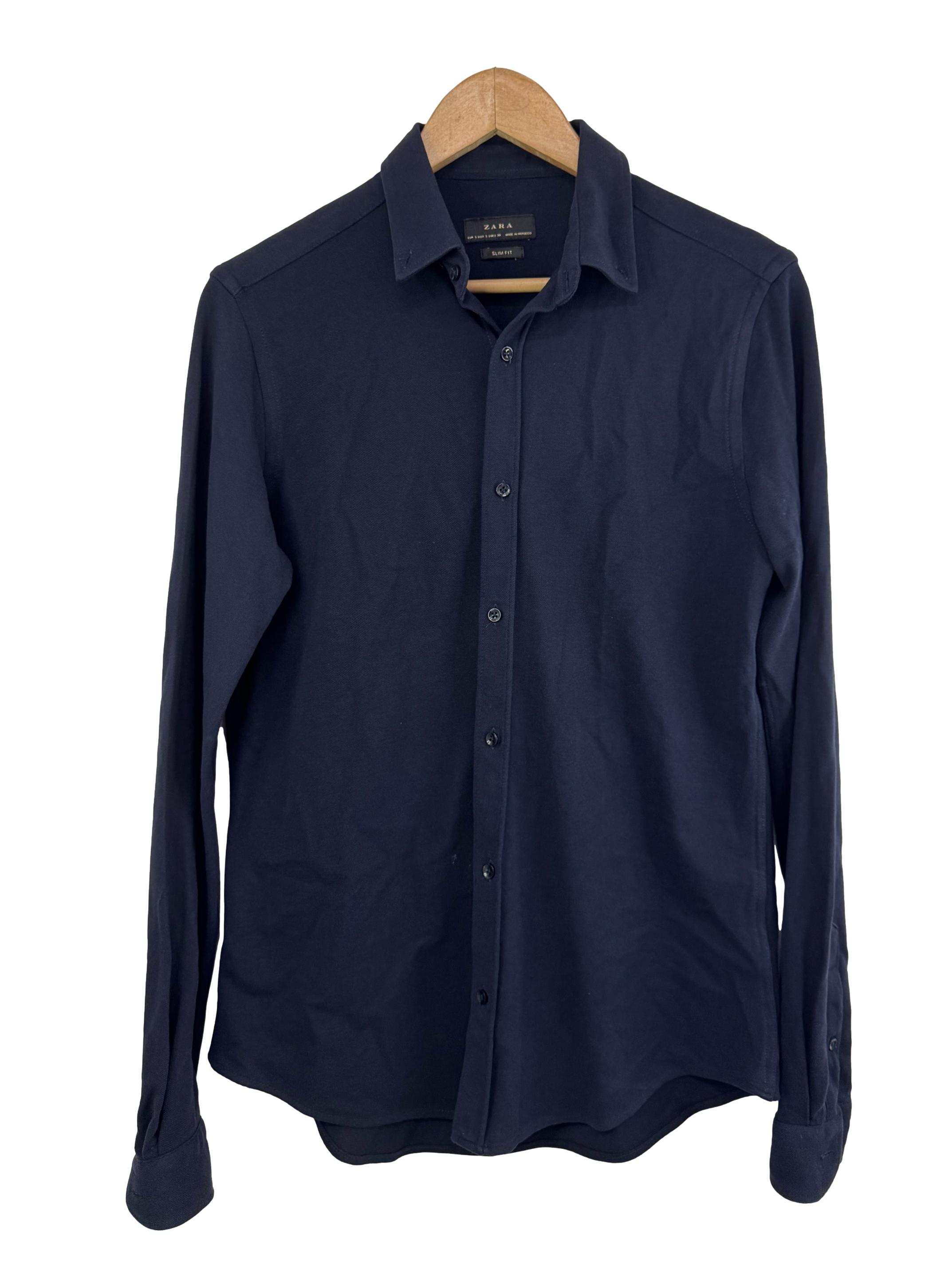 Navy Long Sleeve Button Down Shirt