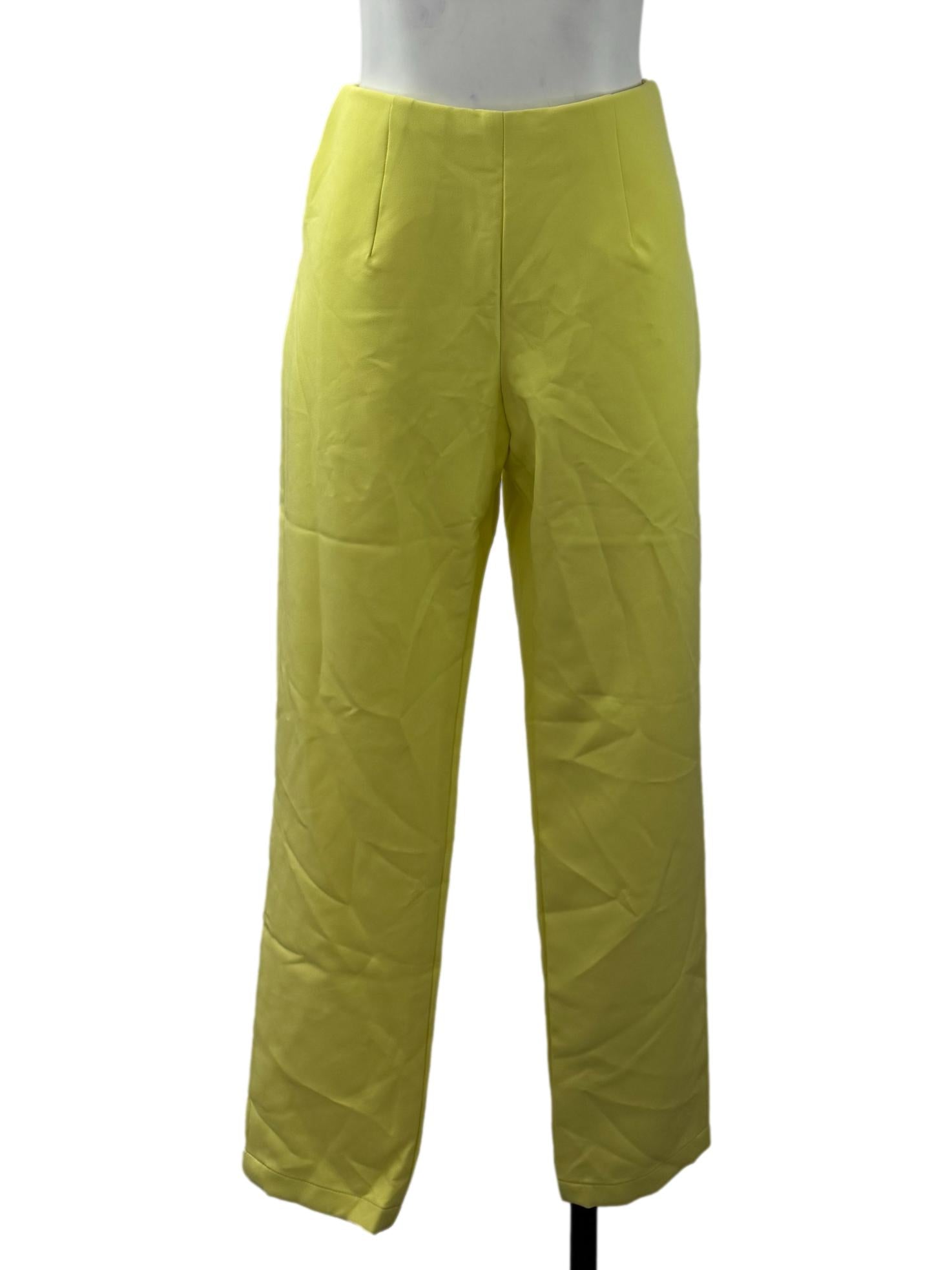 Yellow Straight Leg Trousers