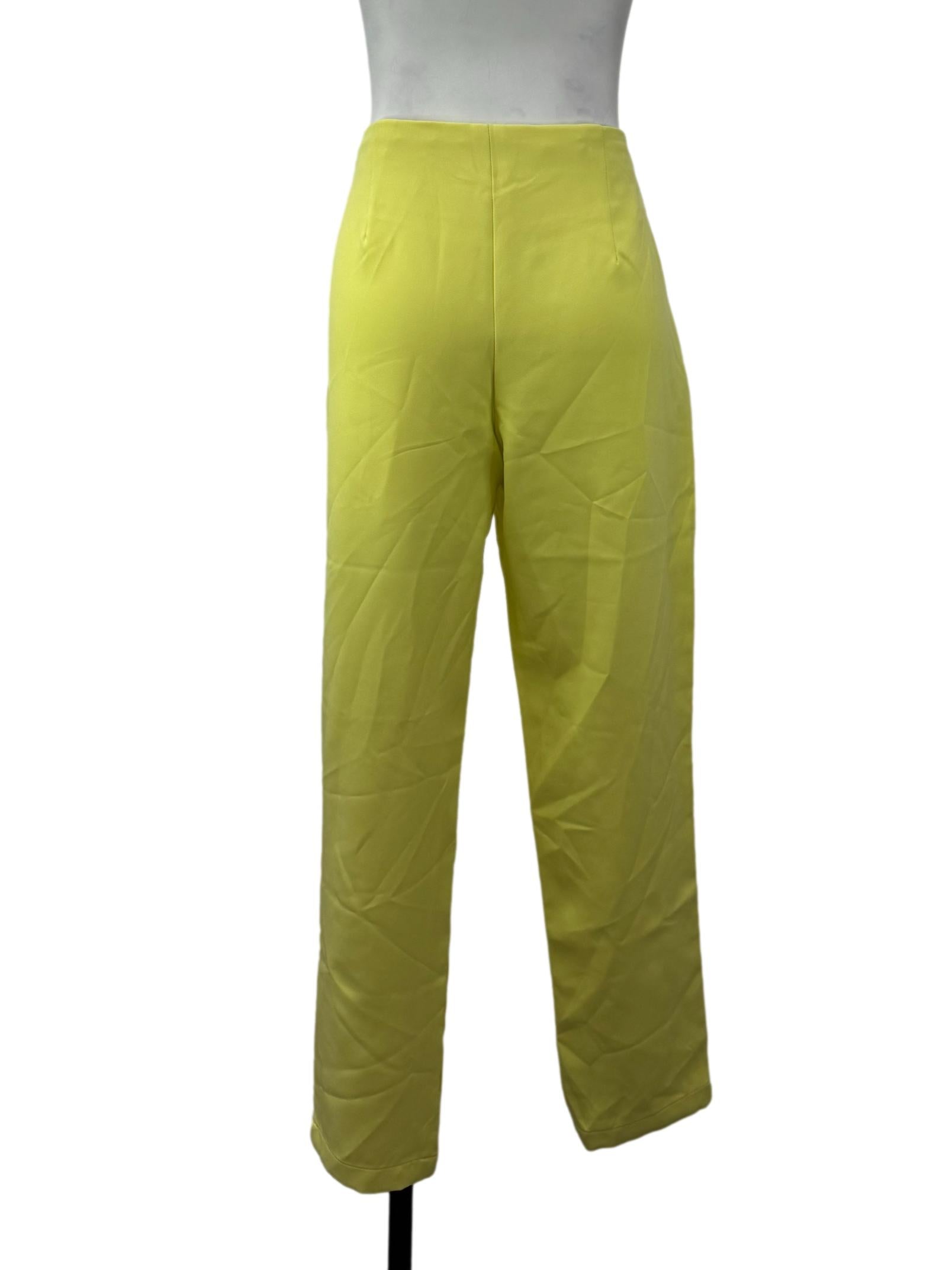 Yellow Straight Leg Trousers