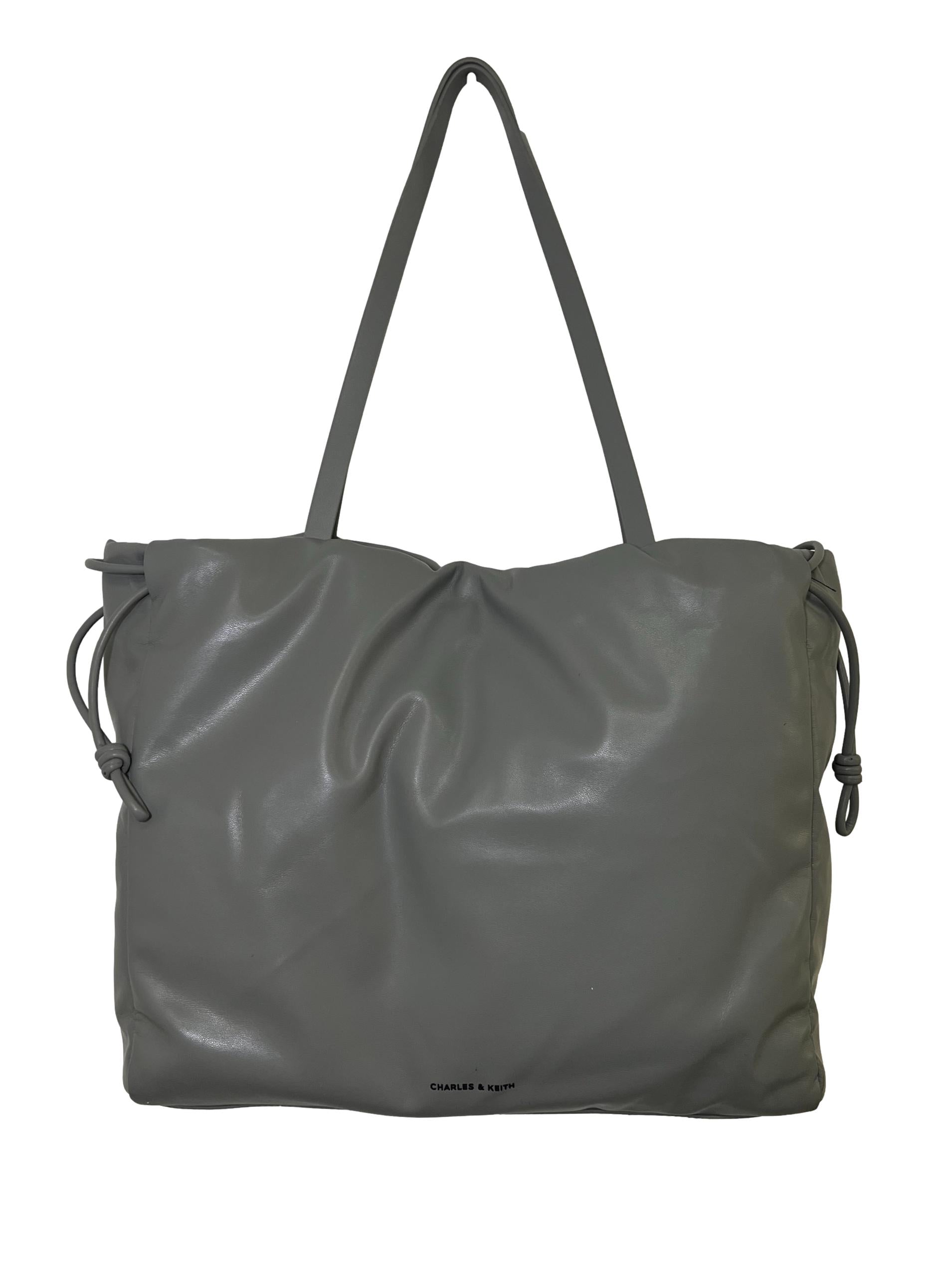 Grey Leather Tote Bag CSN