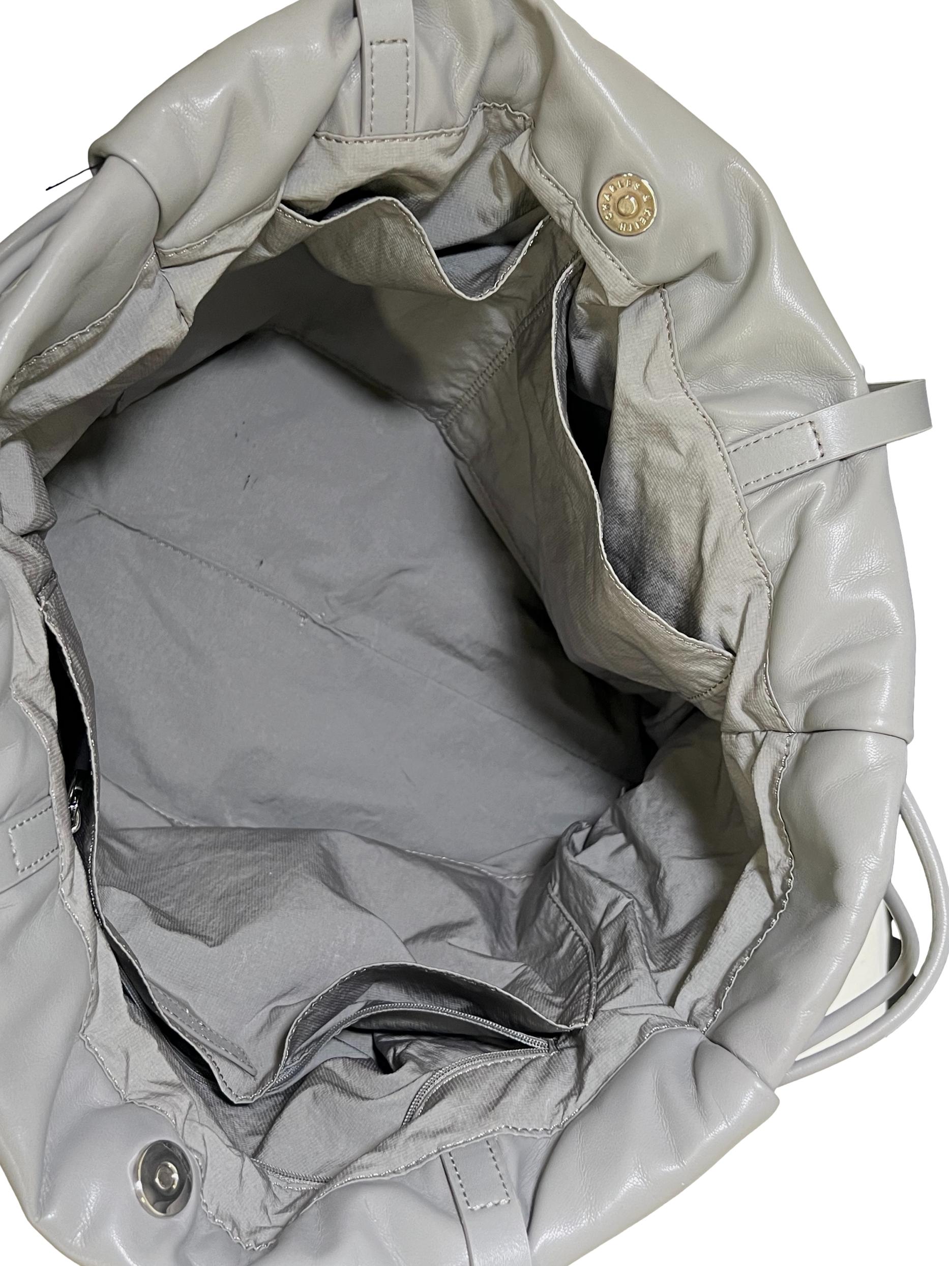 Grey Leather Tote Bag CSN