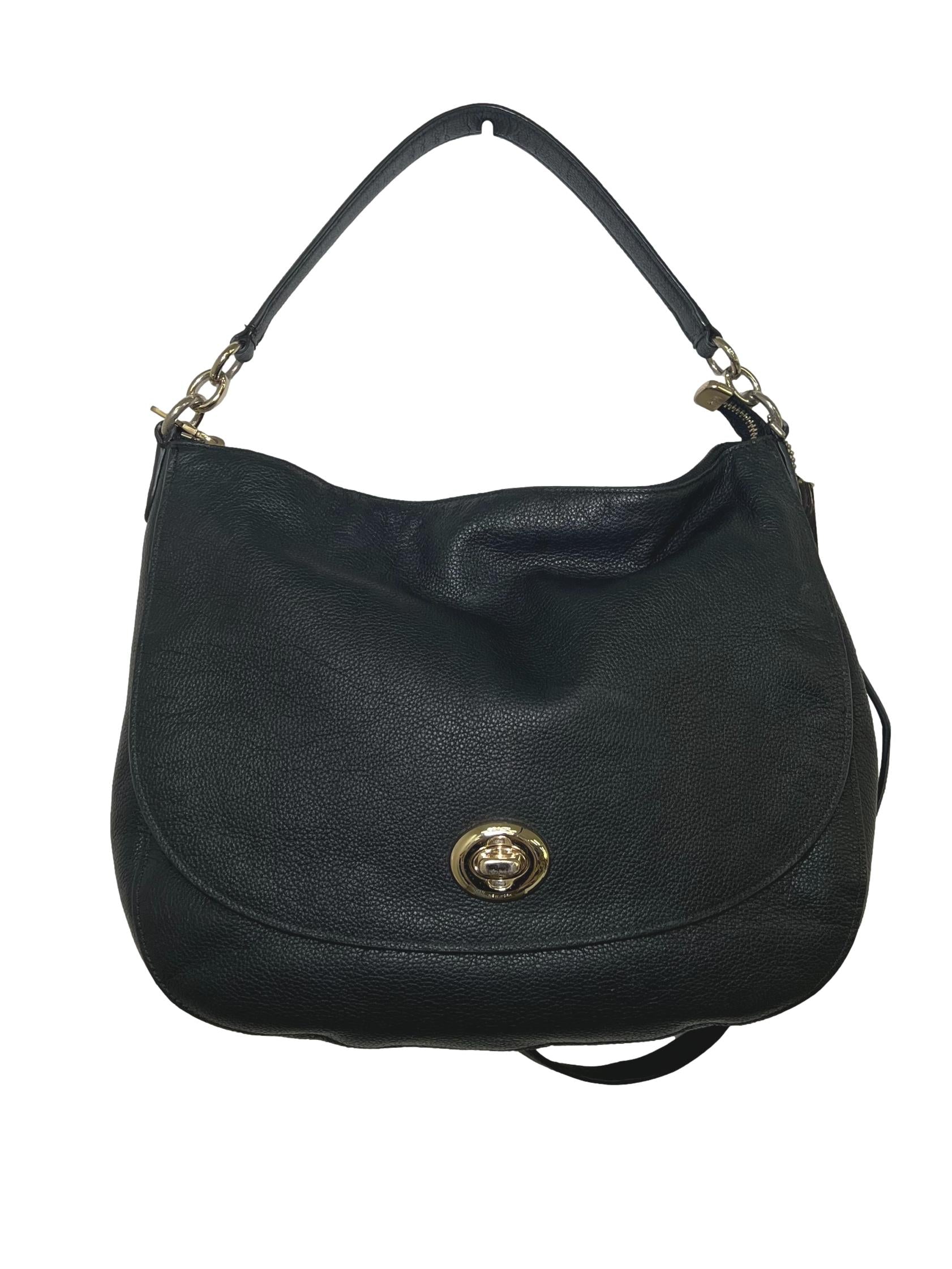 Black PU Leather Shoulder Bag CSN