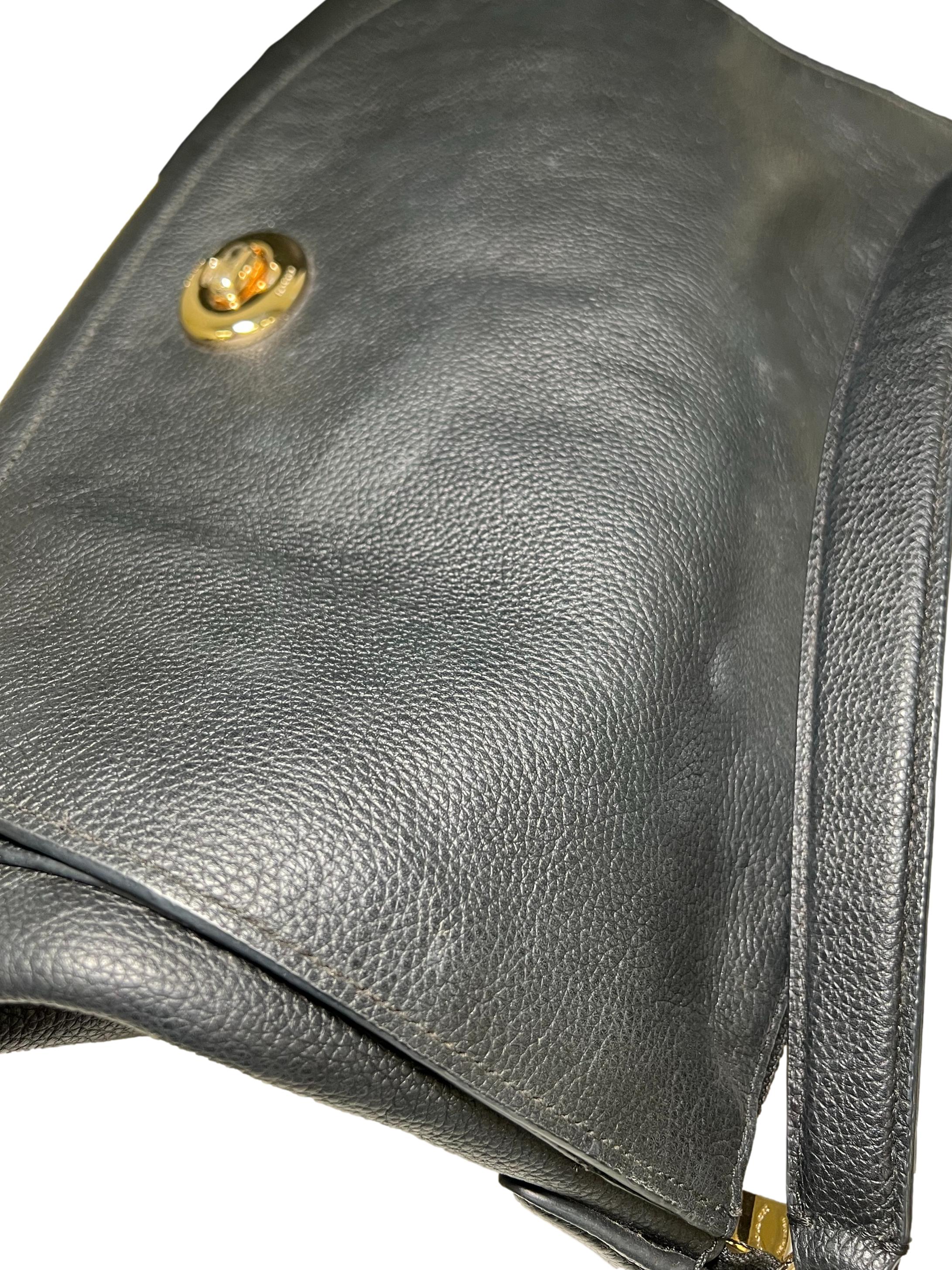 Black PU Leather Shoulder Bag CSN
