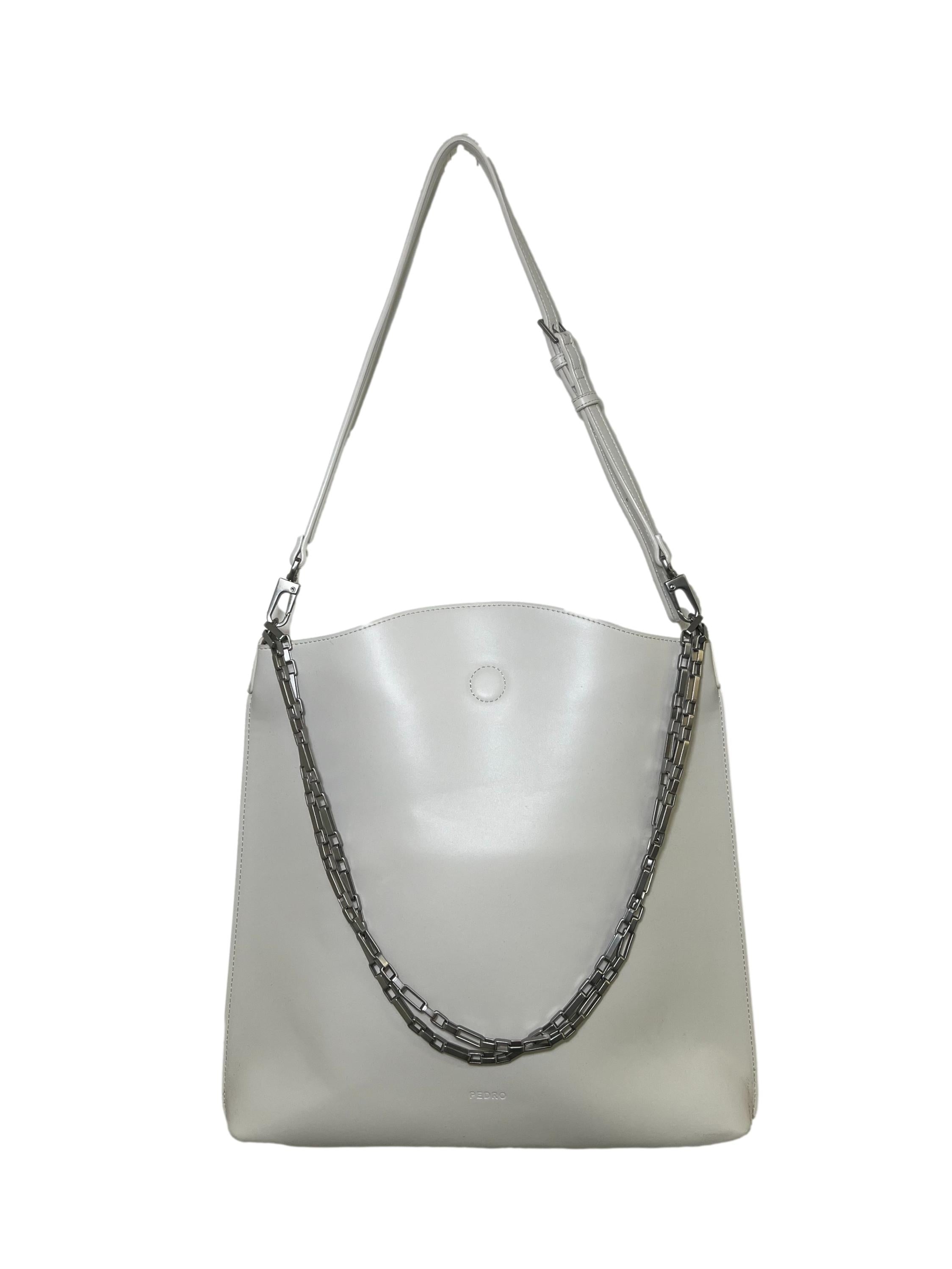 White PU Leather Shoulder Bag CSN