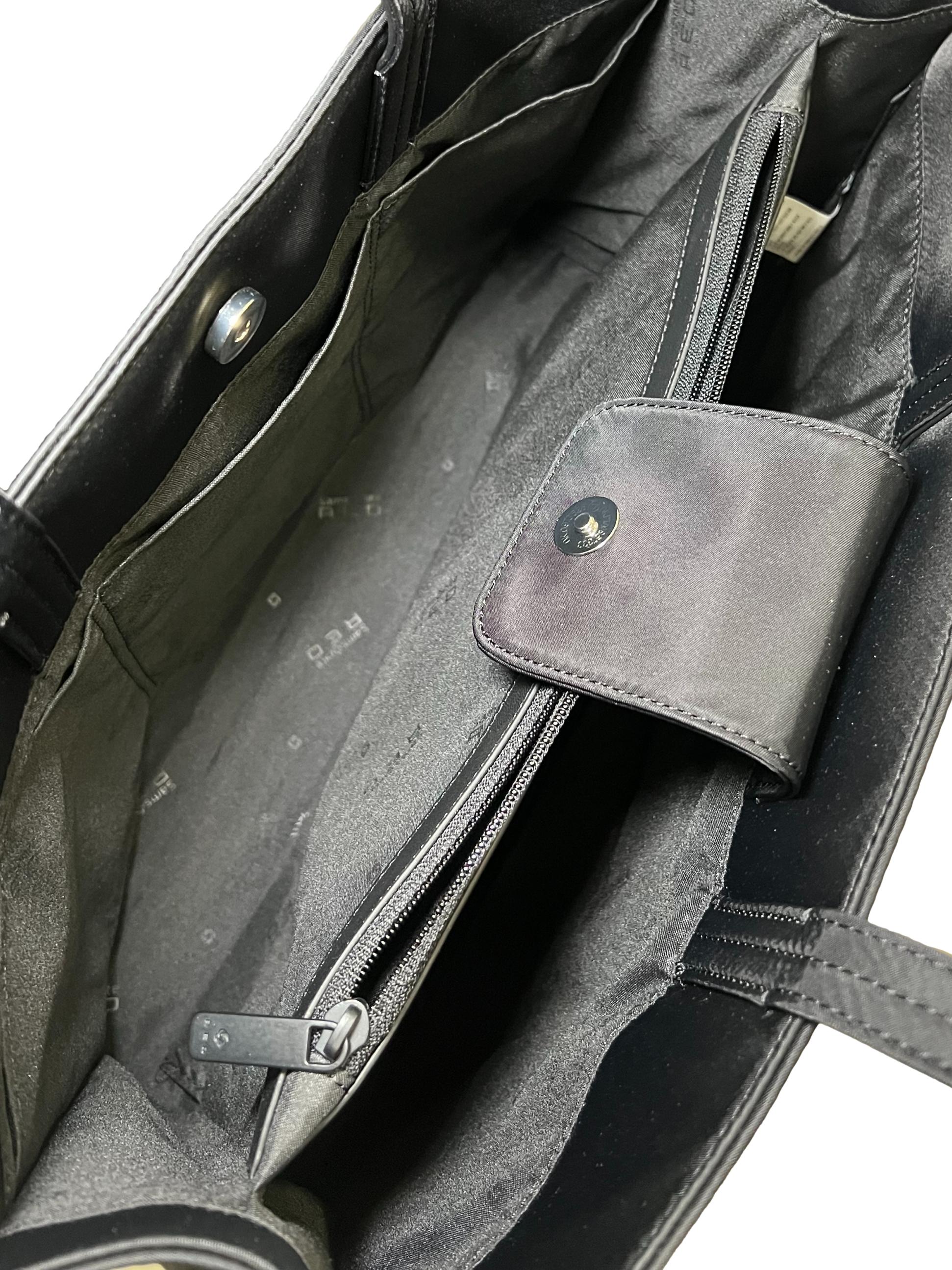 Black PU Leather Tote Bag CSN