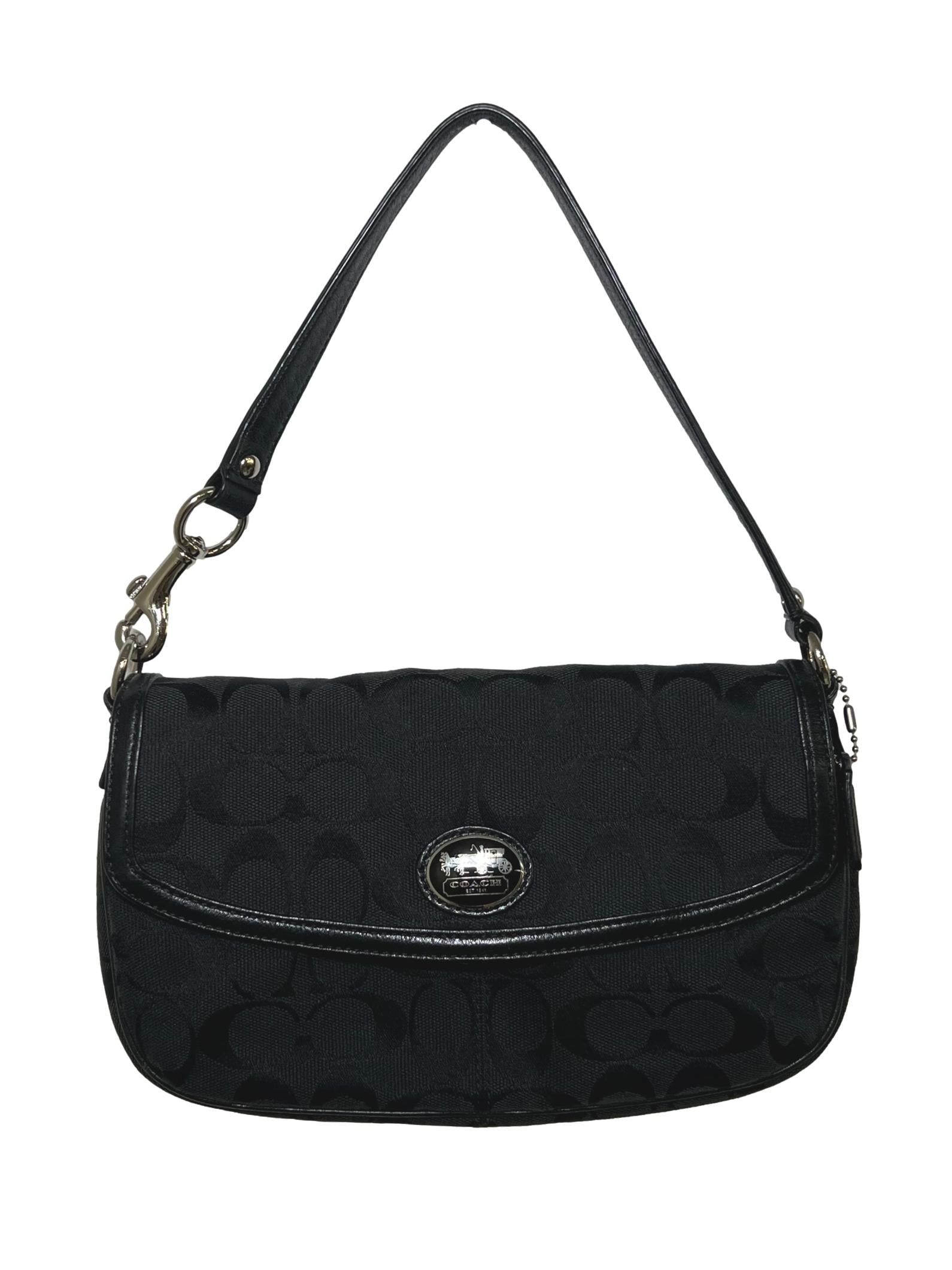 Black Canvas Monogram Handbag CSN