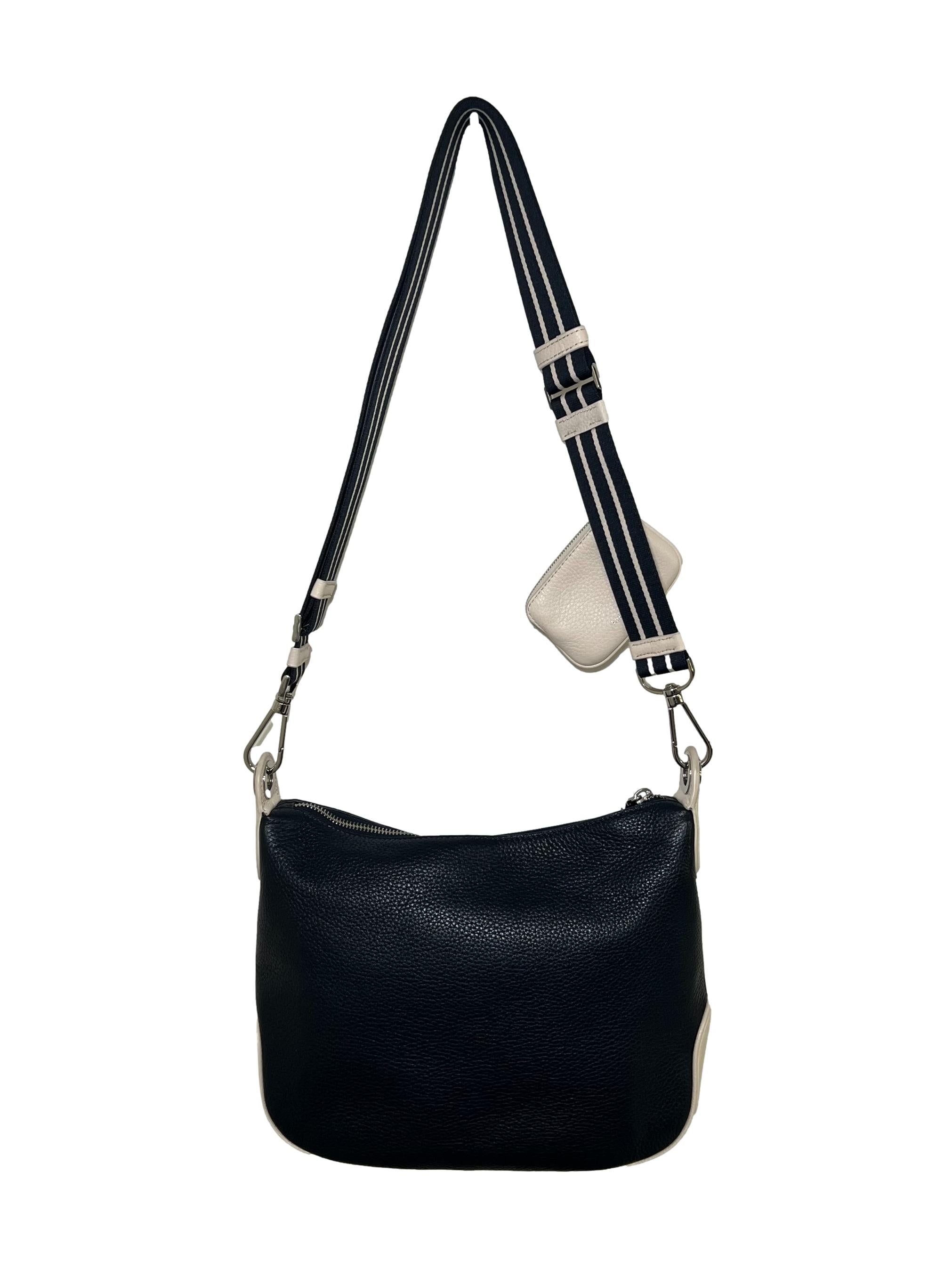 Navy PU Leather Crossbody Bag CSN