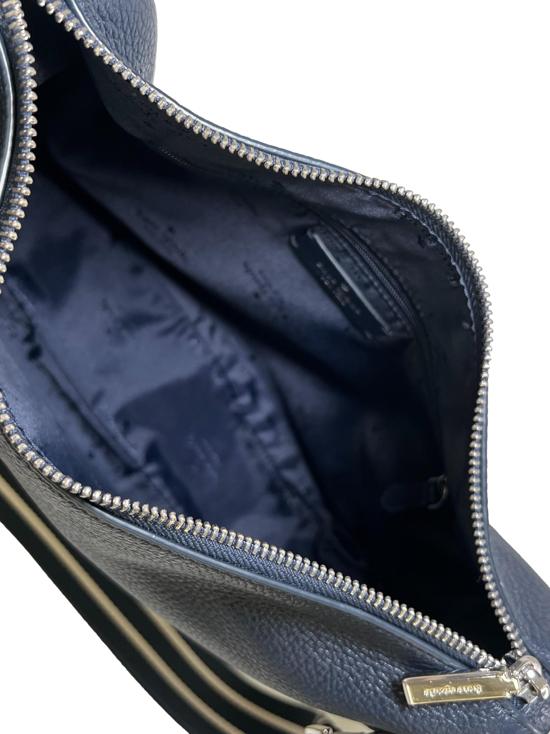 Navy PU Leather Crossbody Bag CSN