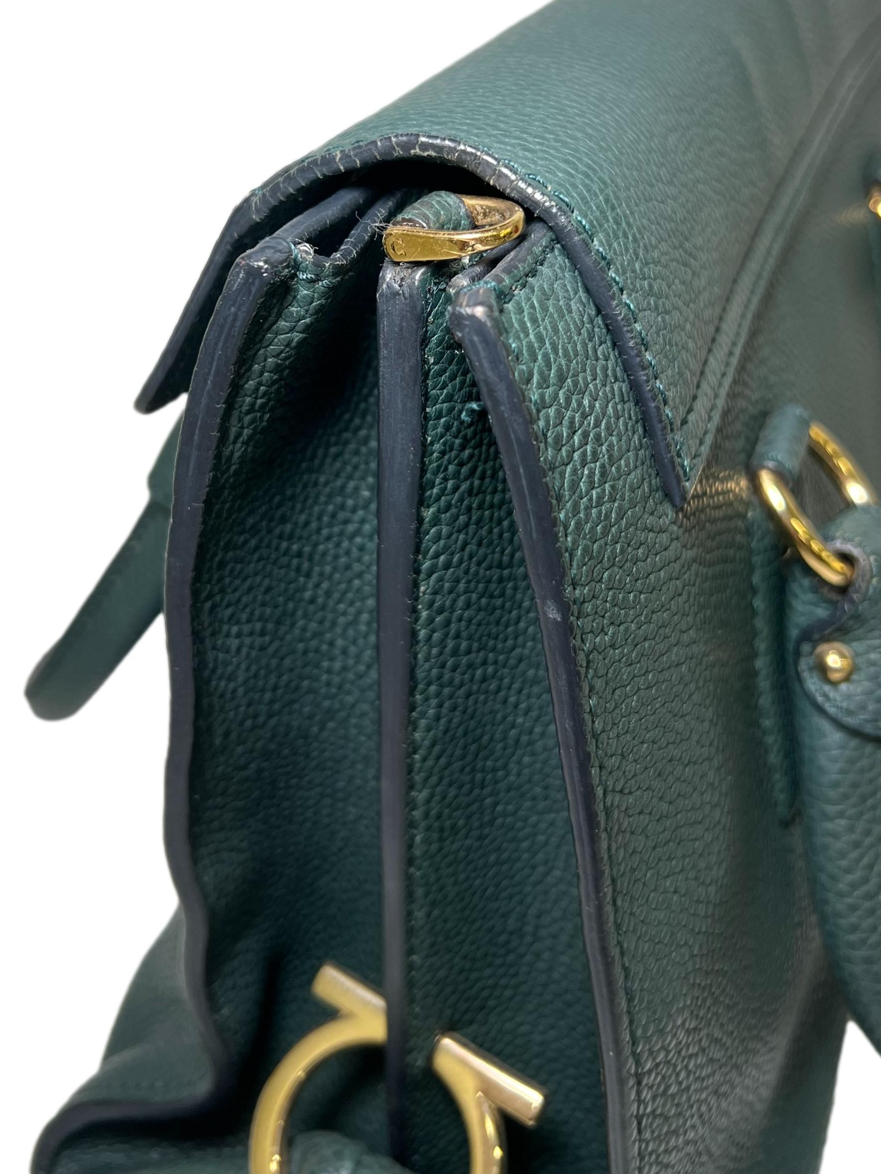 Green Leather Sofia Handbag Tote Bag CSN