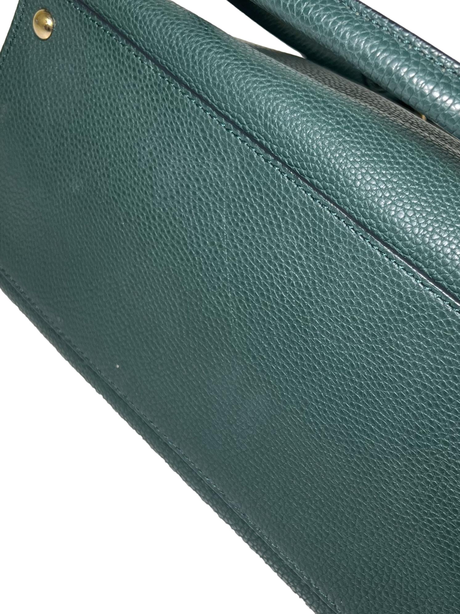 Green Leather Sofia Handbag Tote Bag CSN