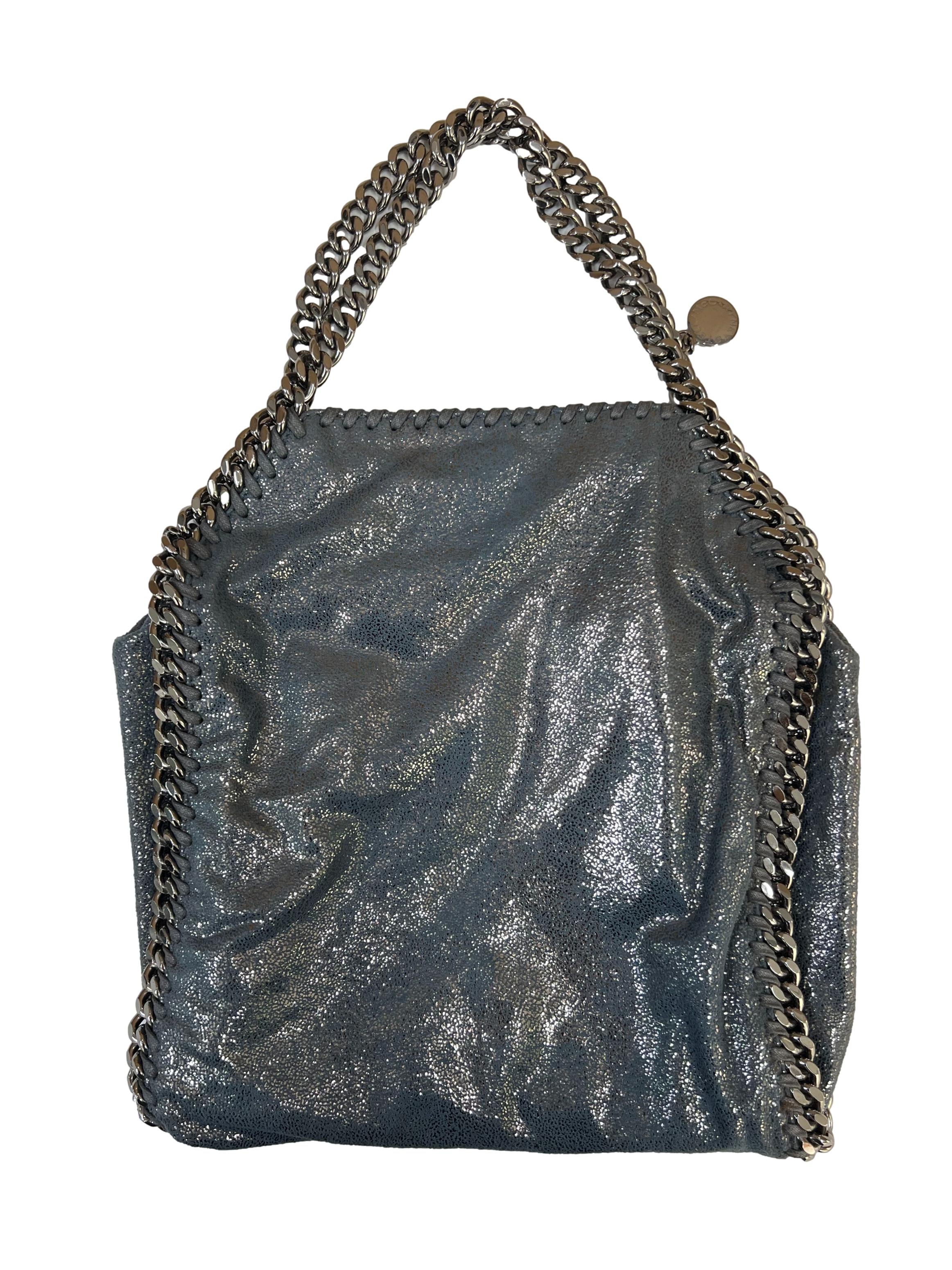 Dusty Blue Leather Falabella Handbag