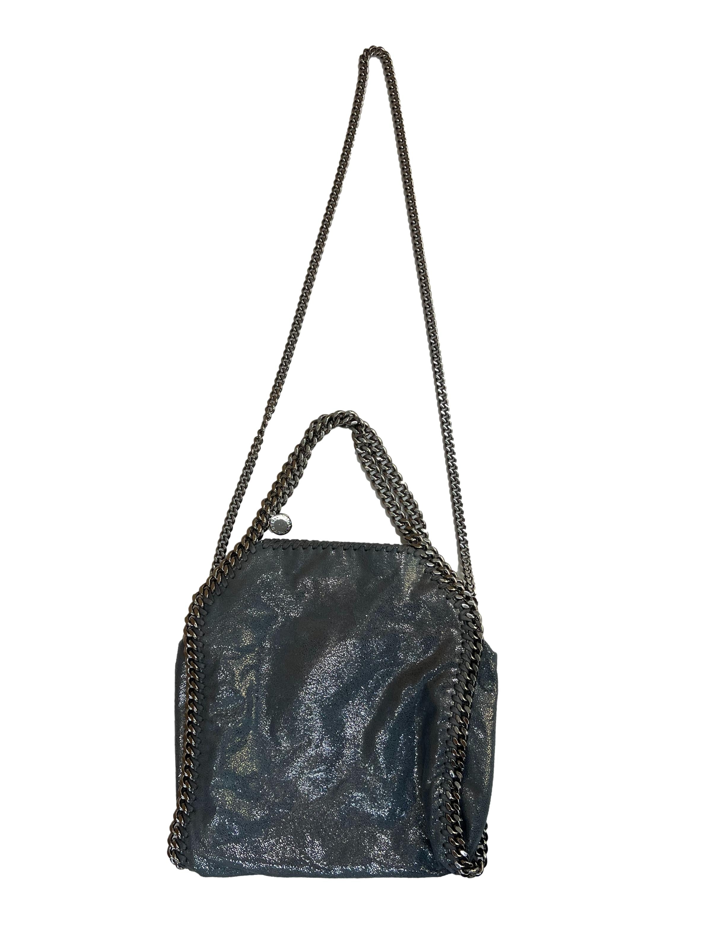 Dusty Blue Leather Falabella Handbag