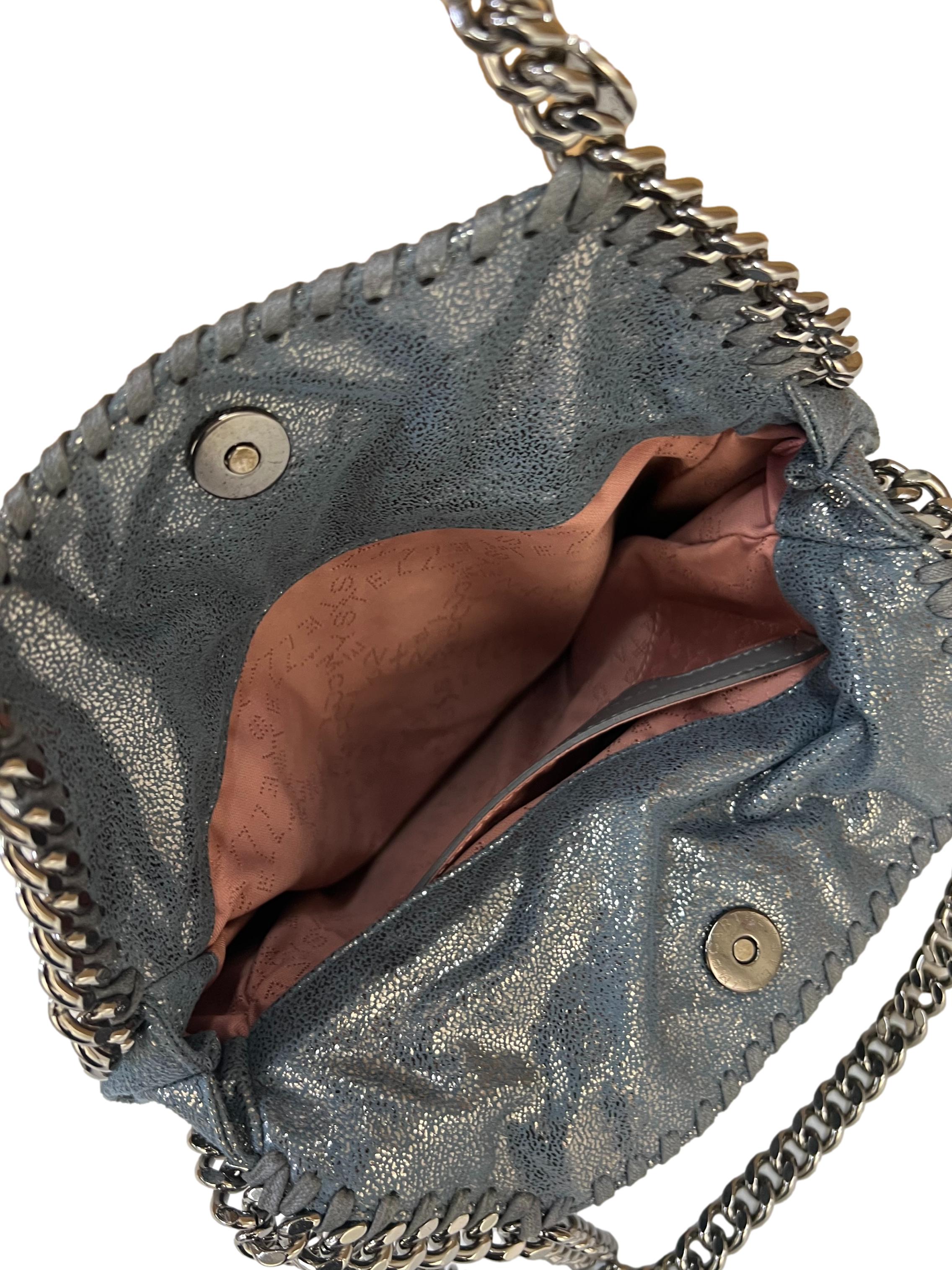 Dusty Blue Leather Falabella Handbag