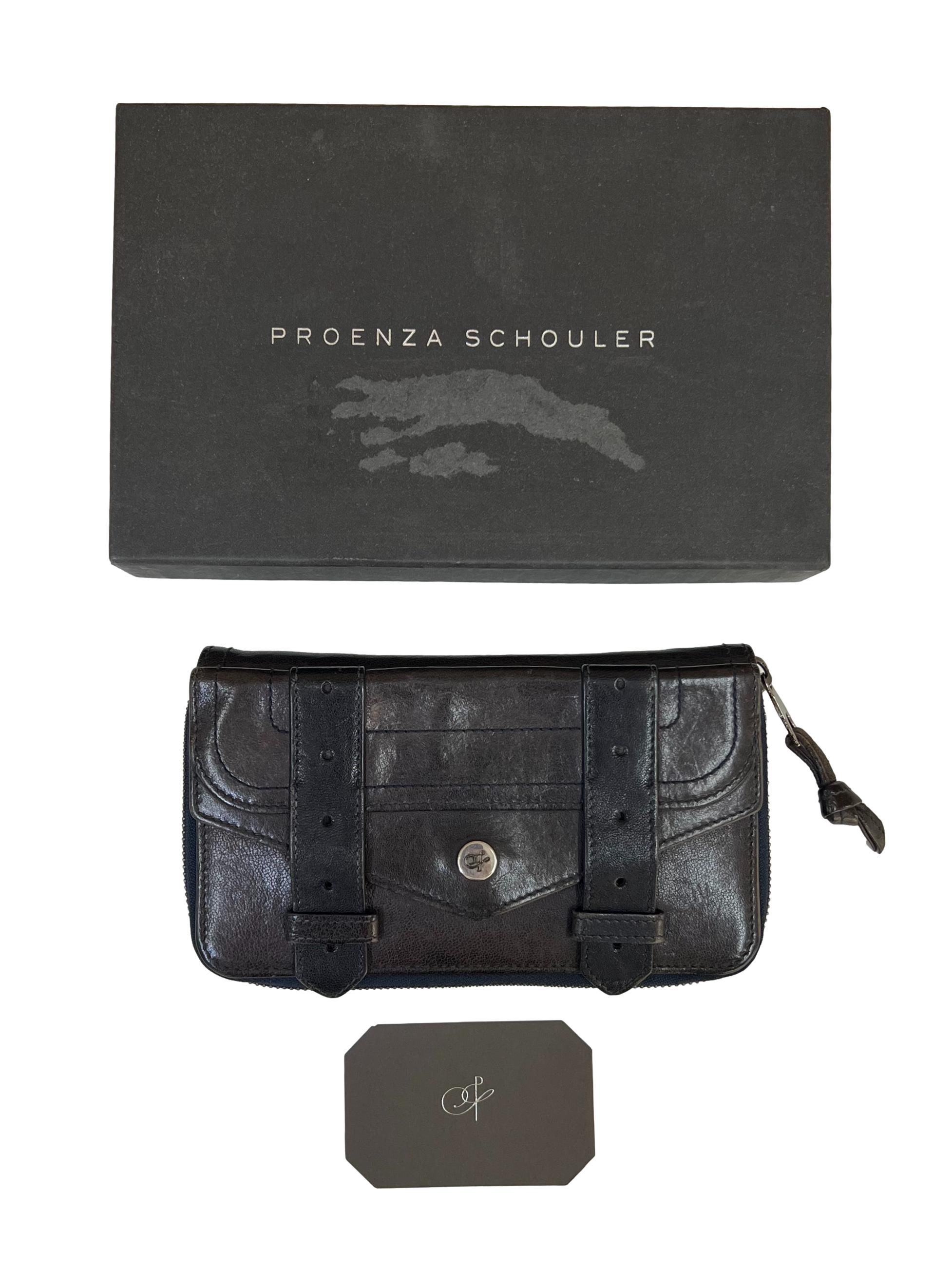 Navy Leather Ps1 Long Wallet