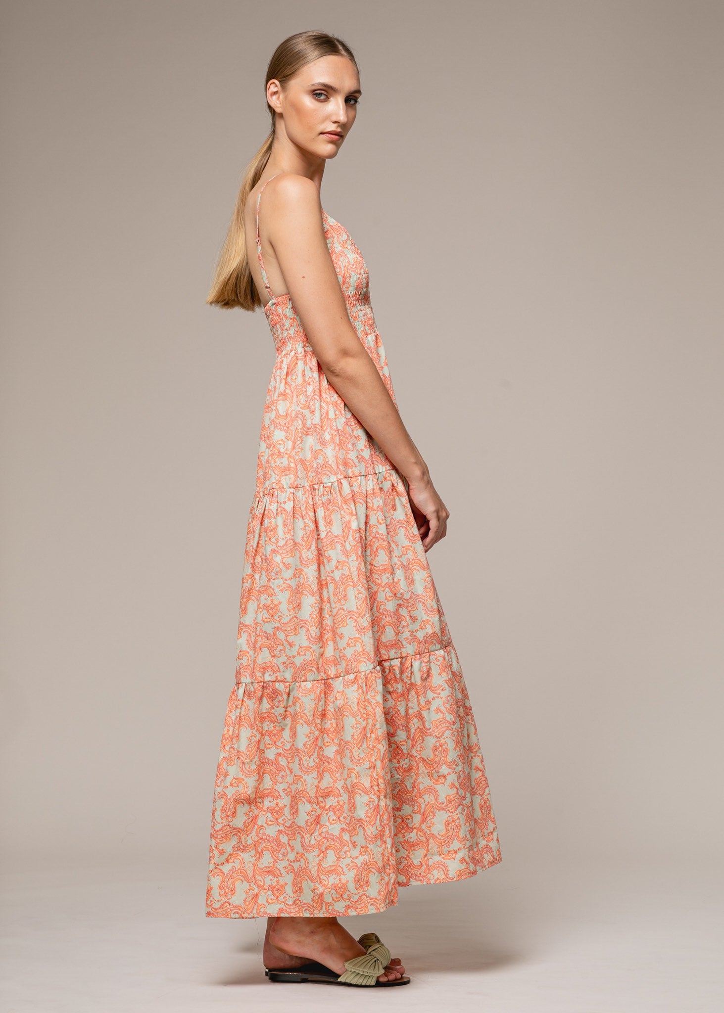 Thea Maxi Dress In Tropica - Orange CSN