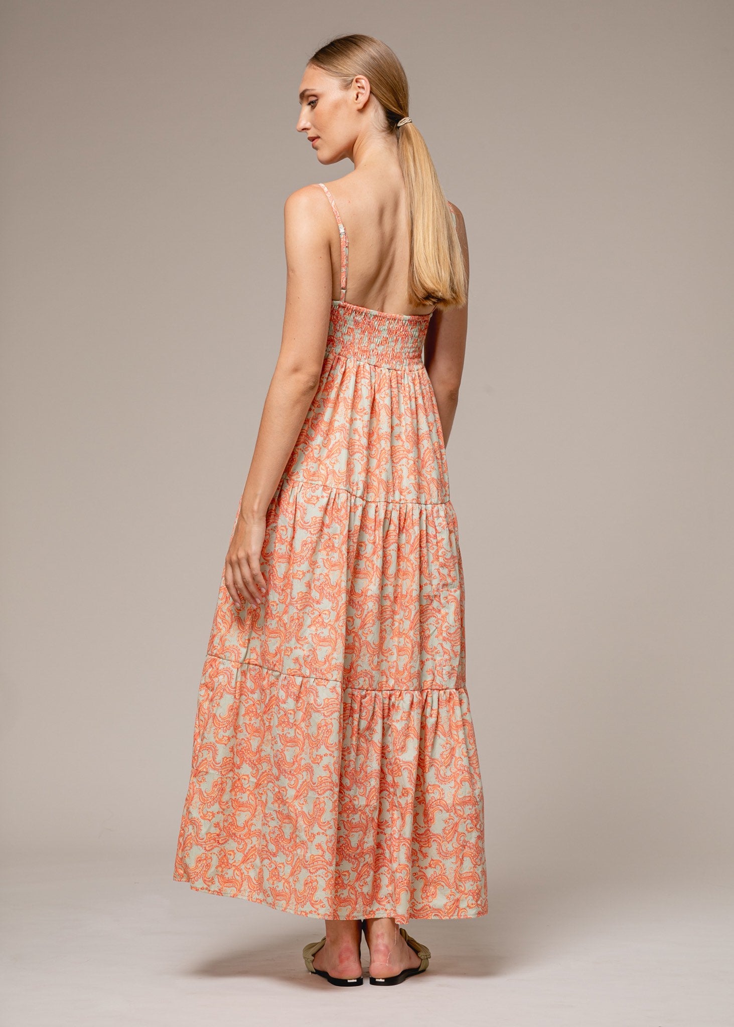 Thea Maxi Dress In Tropica - Orange CSN