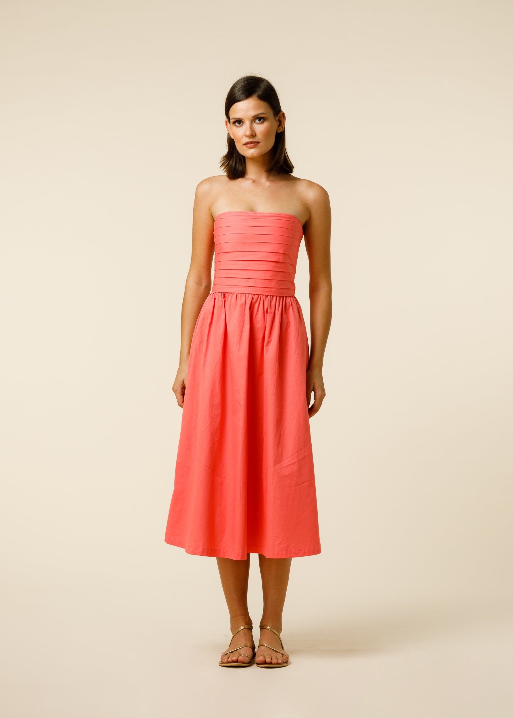 Arlo Dress In Melon - Pink CSN