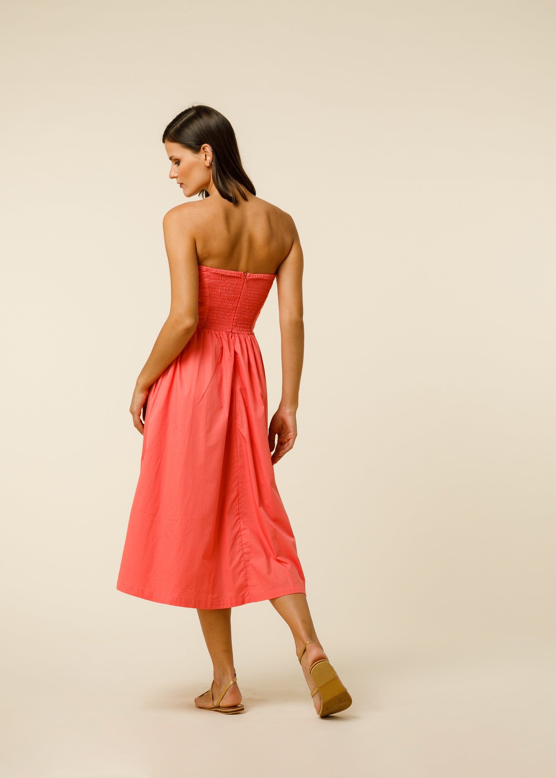 Arlo Dress In Melon - Pink CSN