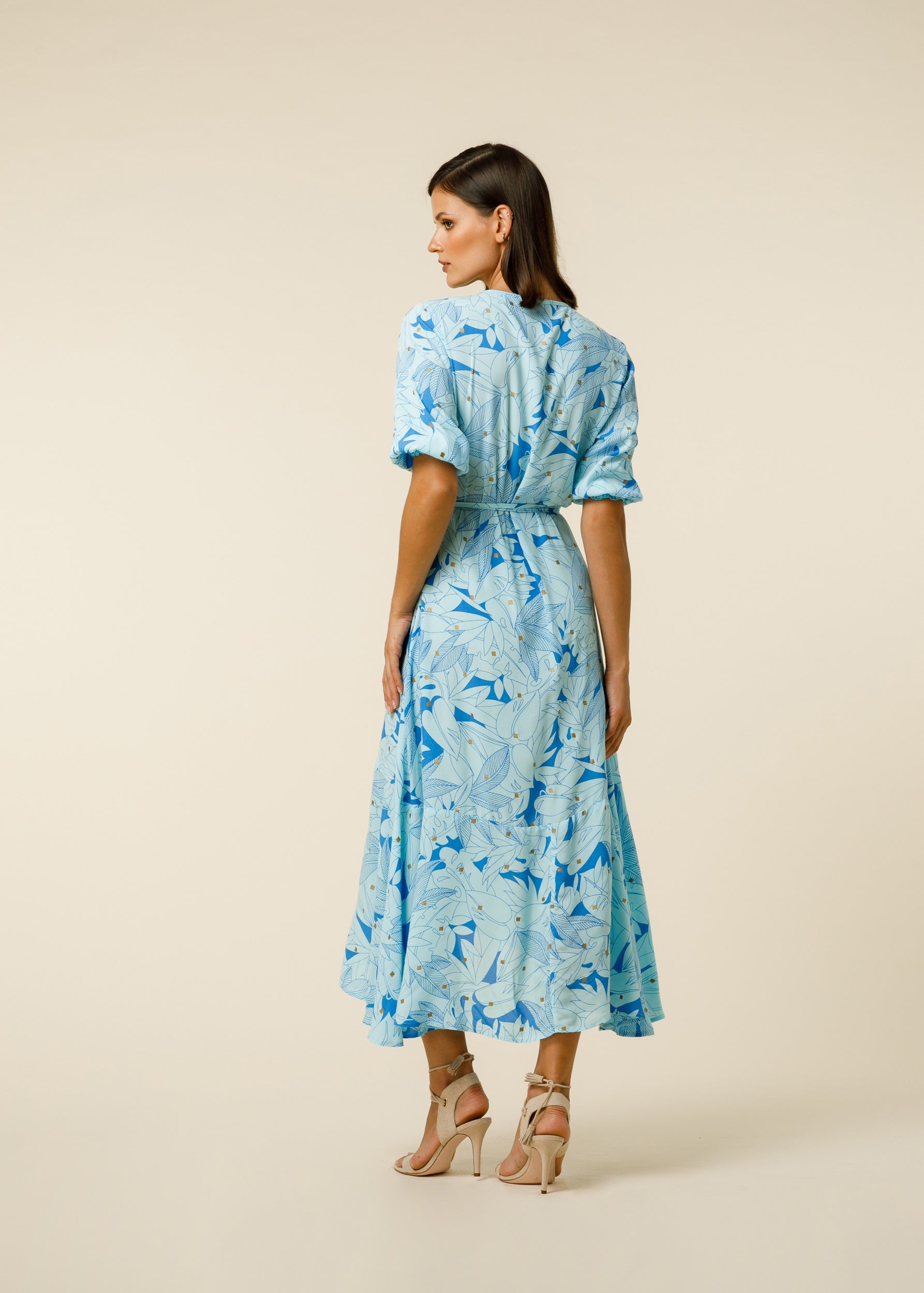 Elora Wrap Dress in Aquamarine - Blue CSN