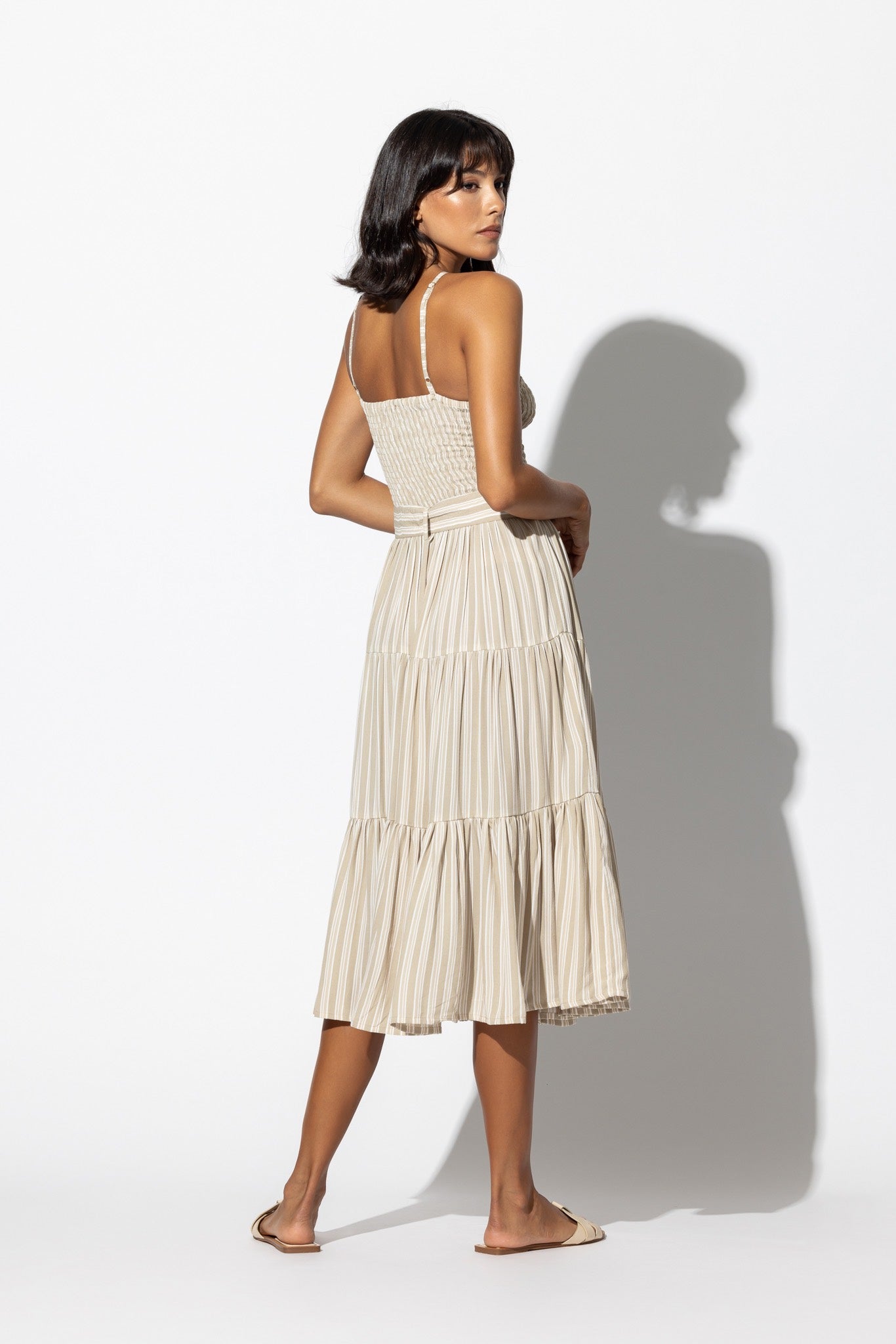 Arlen Midi Dress In Lottie - White CSN