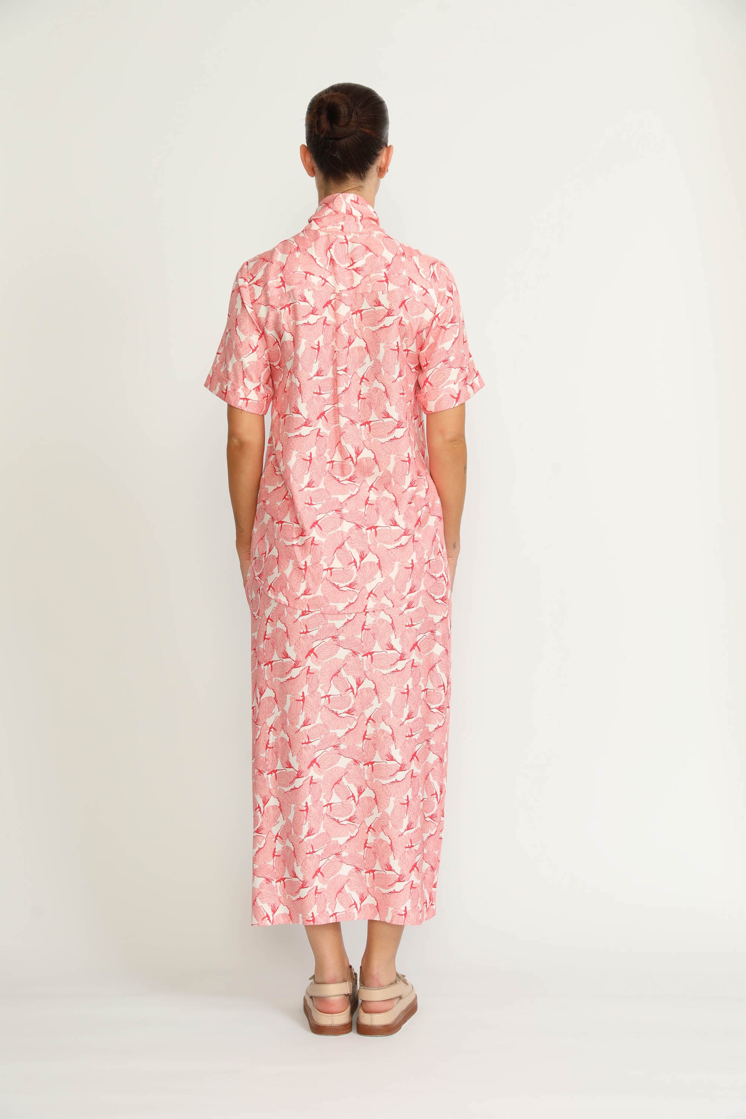 Littau Skirt - Wrap Midi Skirt In Pink Petal Print CSN