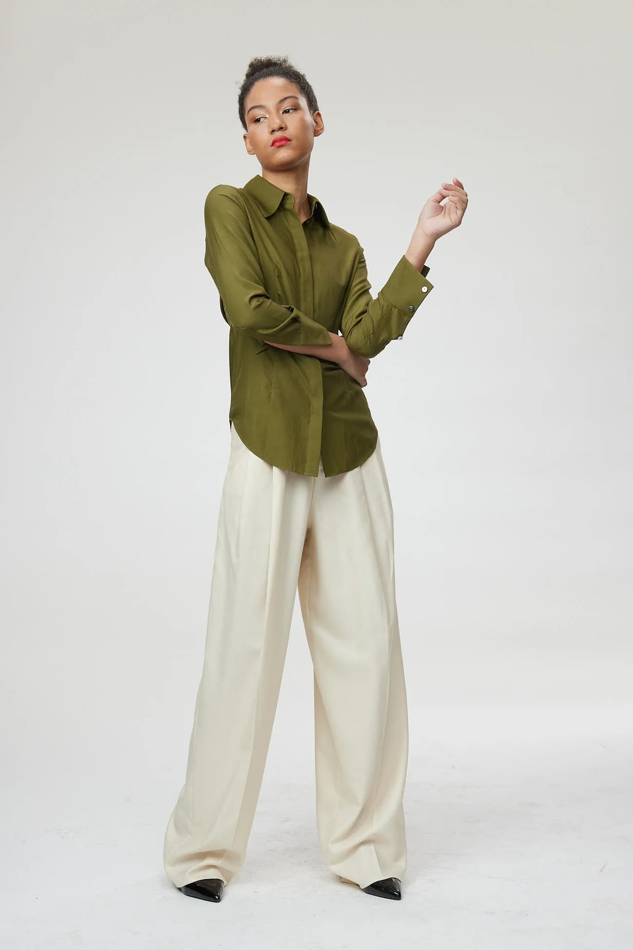 Siena Trouser - Wide-Leg High-Waisted Trousers In Off White CSN