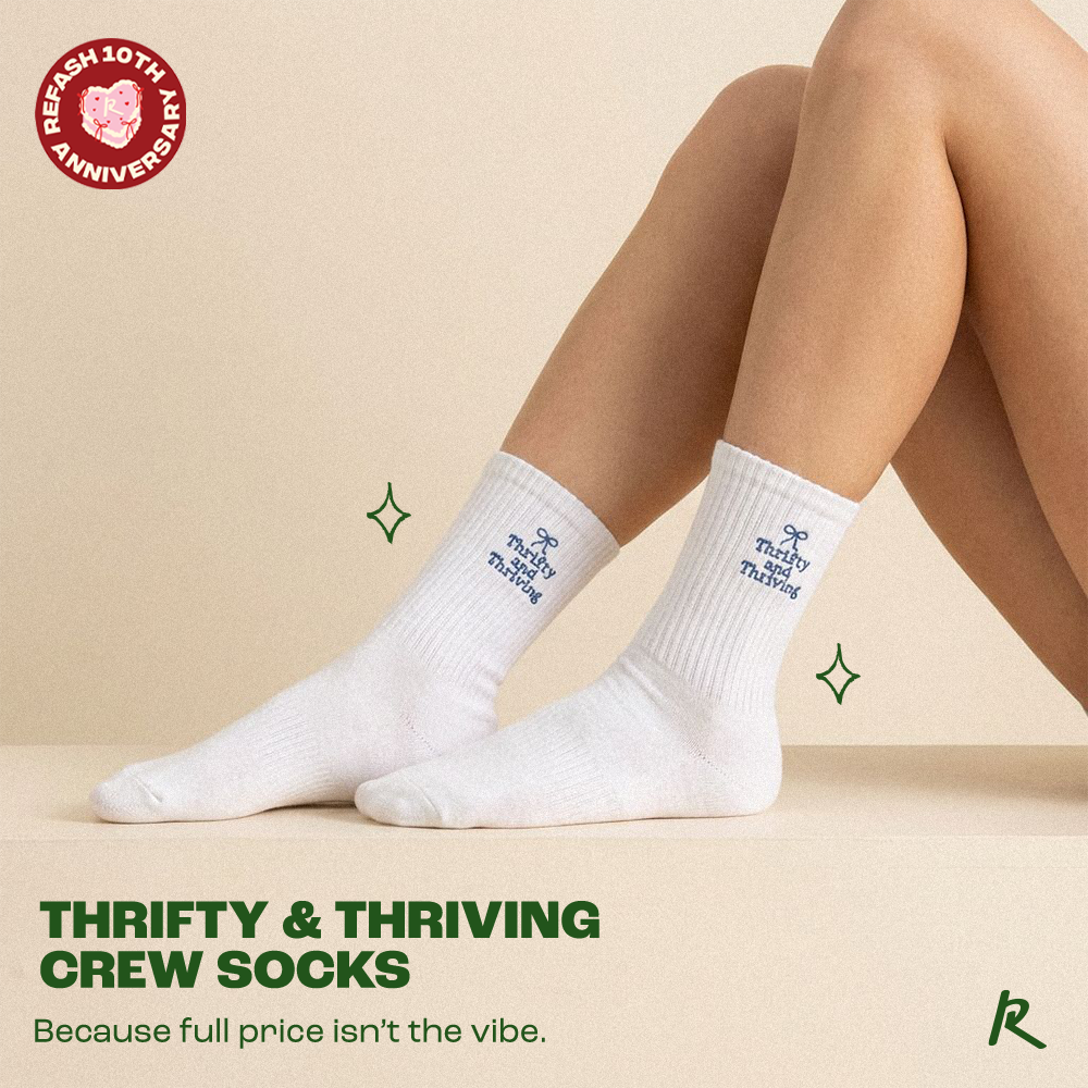 Thrifty & Thriving Crew Socks CSN*