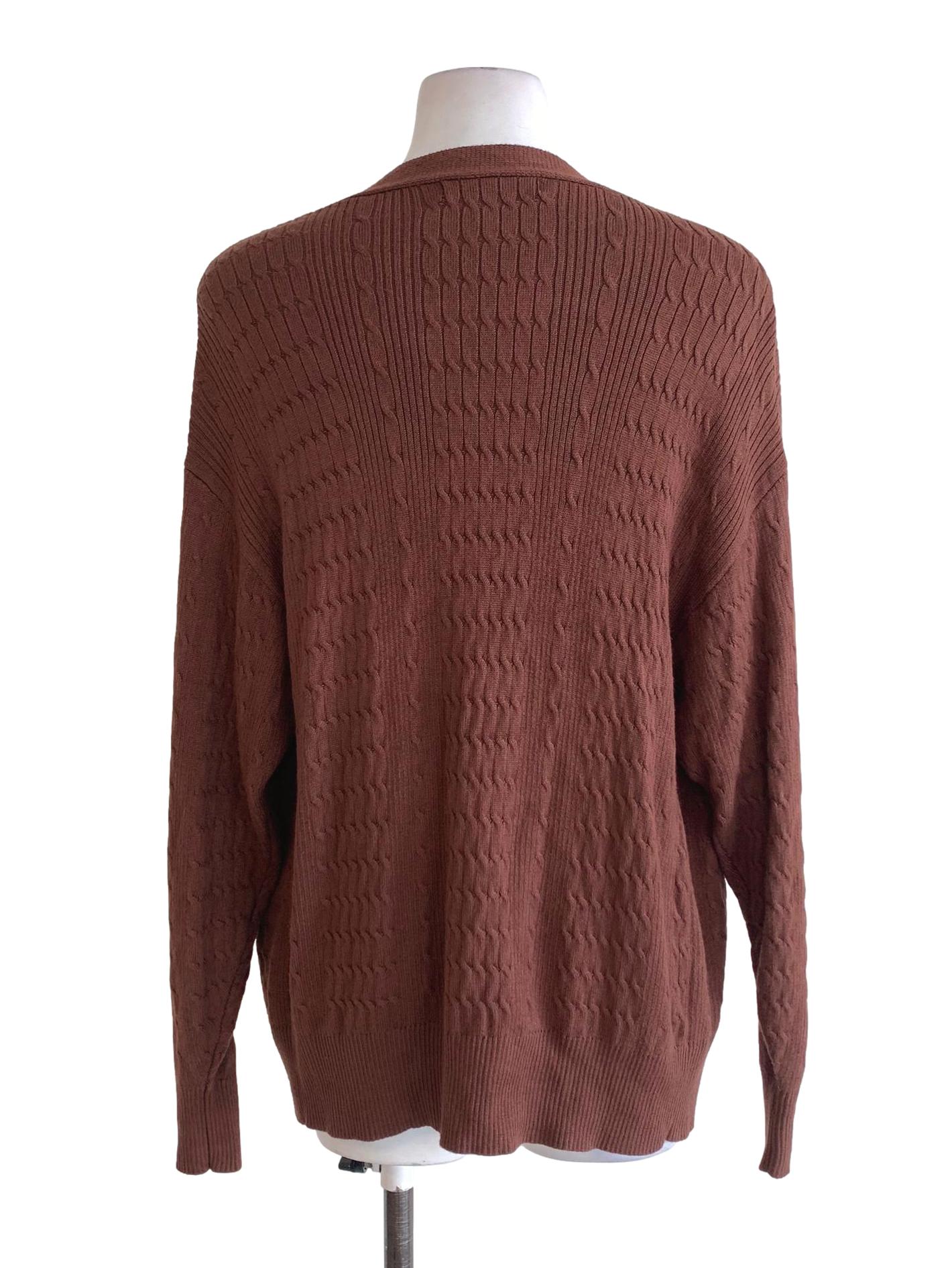 Caramel Brown Knit Cardigan