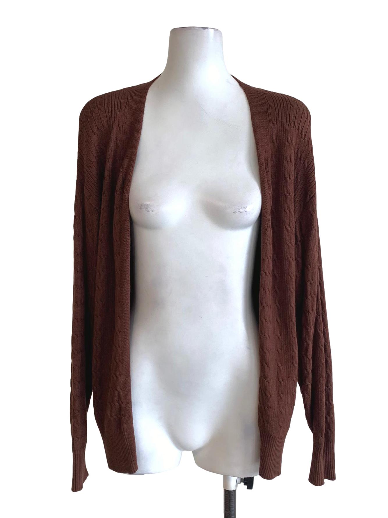 Caramel Brown Knit Cardigan