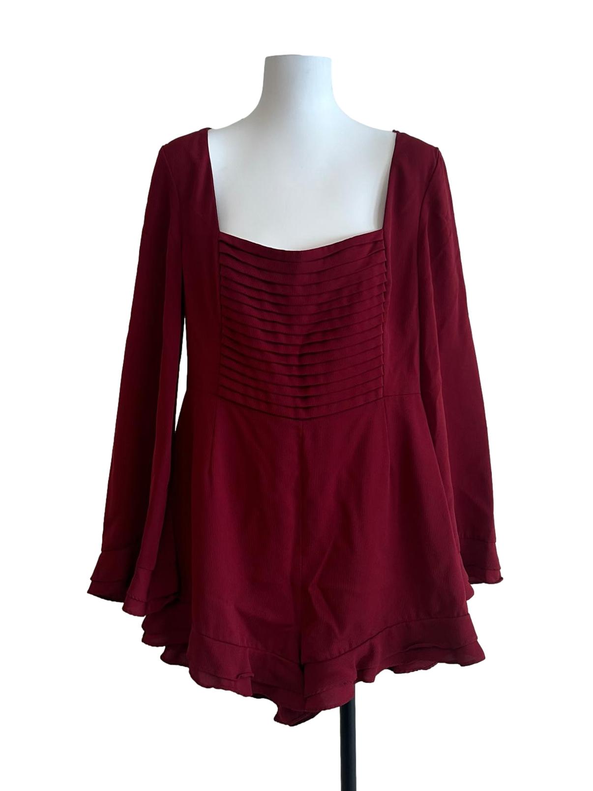 Blood Red Short Sleeved Rompers